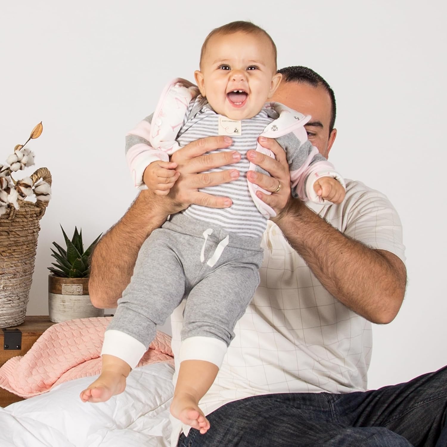 image:imageBurts Bees Baby Girls Long Sleeve Jumpsuit 100 Organic Cotton OnePiece Outfit CoverallPink Jumpsuit Jacket Set
