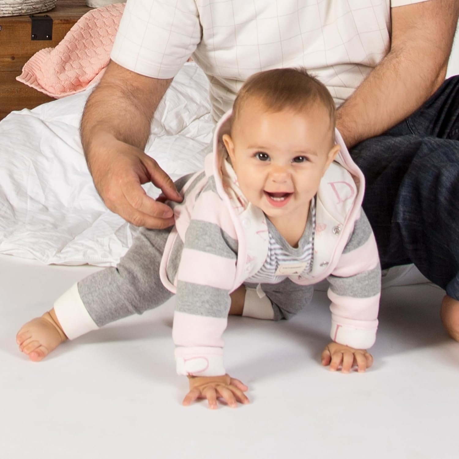image:imageBurts Bees Baby Girls Long Sleeve Jumpsuit 100 Organic Cotton OnePiece Outfit CoverallPink Jumpsuit Jacket Set