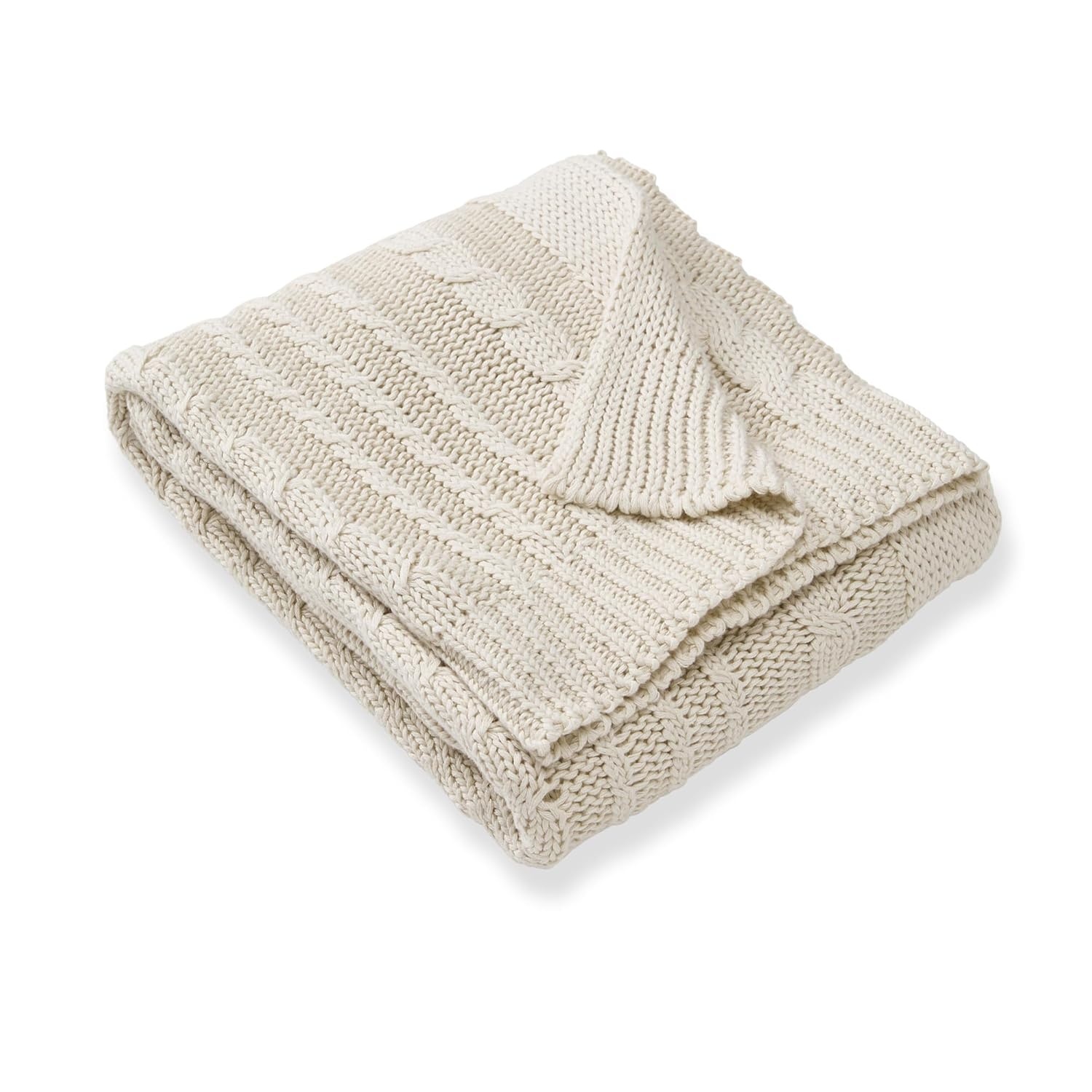 image:imageBurts Bees Baby Infant Blanket Cable Knit Made with 100 Soft Breathable Organic Cotton Nursing Blankets Machine Wash Baby Newborn Essentials Size 30 x 40 InchOat