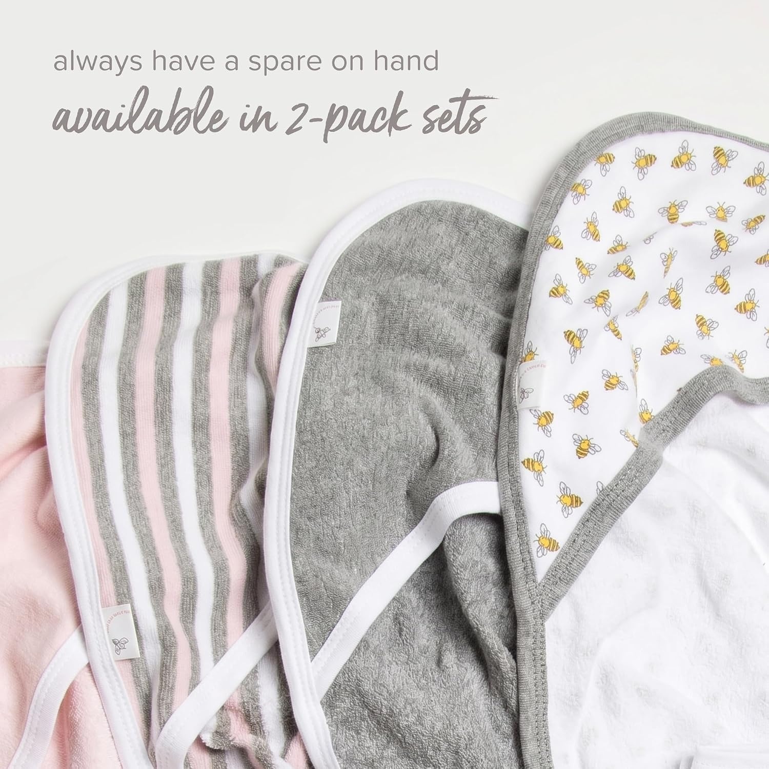 image:imageBurts Bees Baby Infant Hooded Towels Organic Cotton Unisex Bath Essentials Nursery Towel with Hood Set 29 x 29 in 2PackHello Moon Quarry
