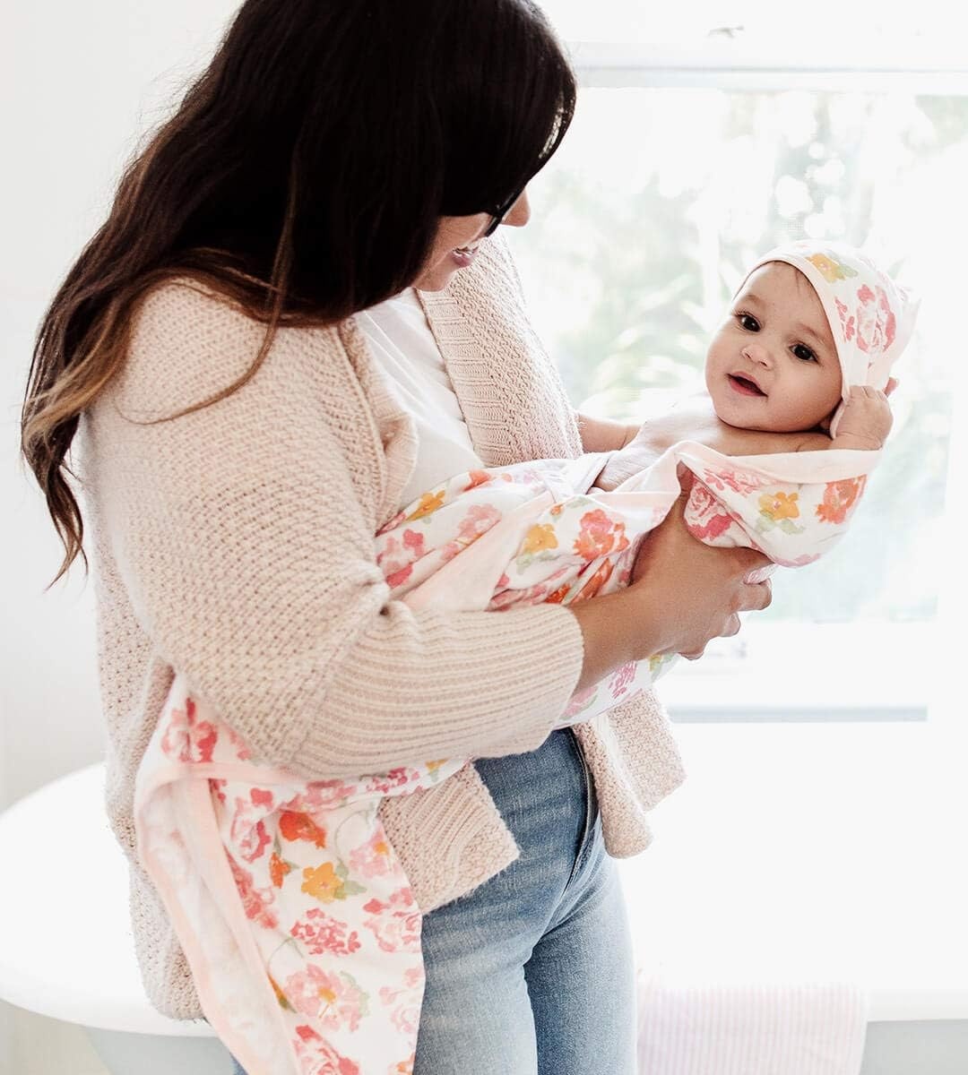 image:imageBurts Bees Baby Infant Hooded Towels Organic Cotton Unisex Bath Essentials Nursery Towel with Hood Set 29 x 29 in 2PackRosy Spring
