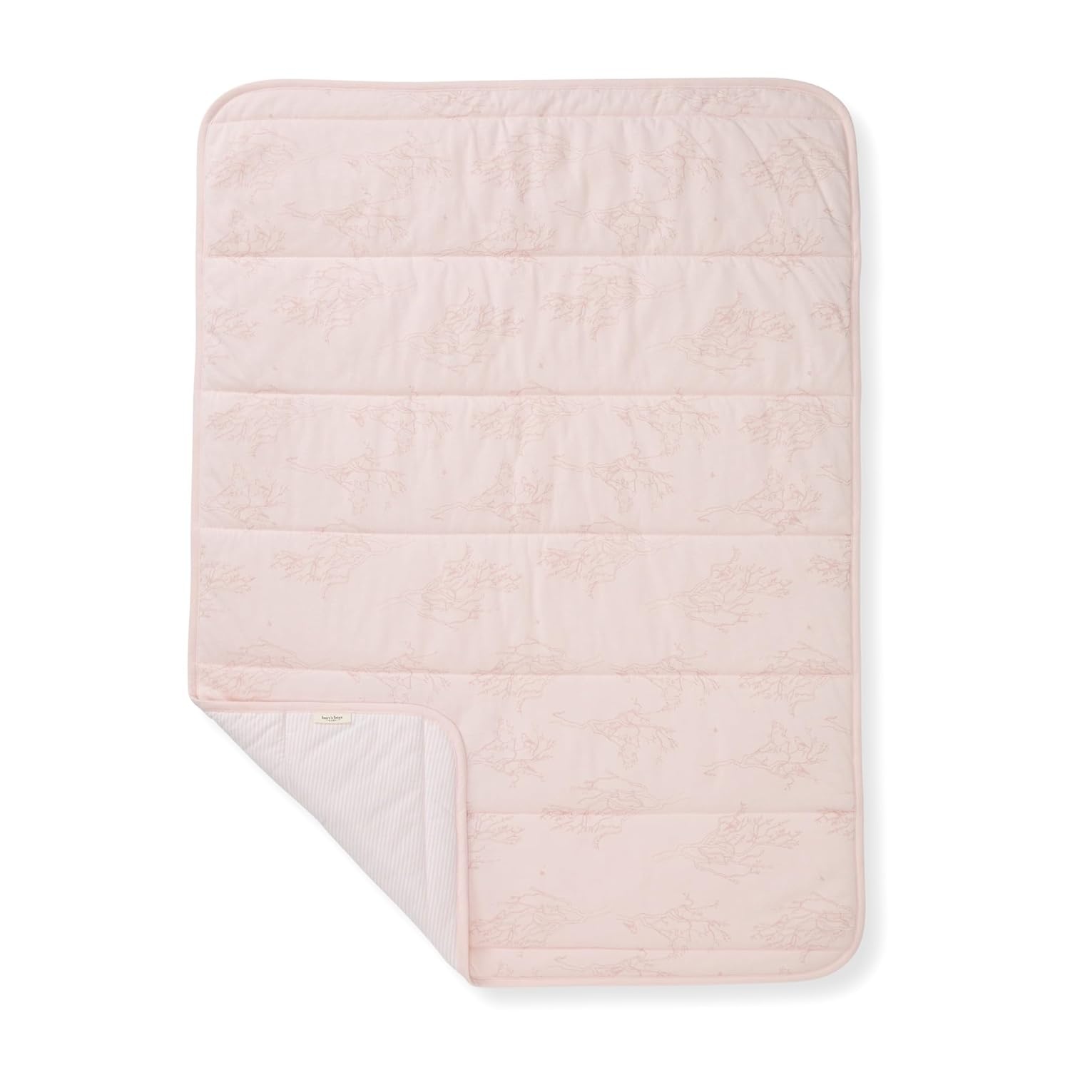image:imageBurts Bees Baby Infant Reversible Blankets 100 Organic Cotton GOTS Certified ABeeC Prints with Quilting Pattern Soft Nursery Blanket with 100 Polyester Fill for Size 30 x 40 InchSwaying Branches Pink