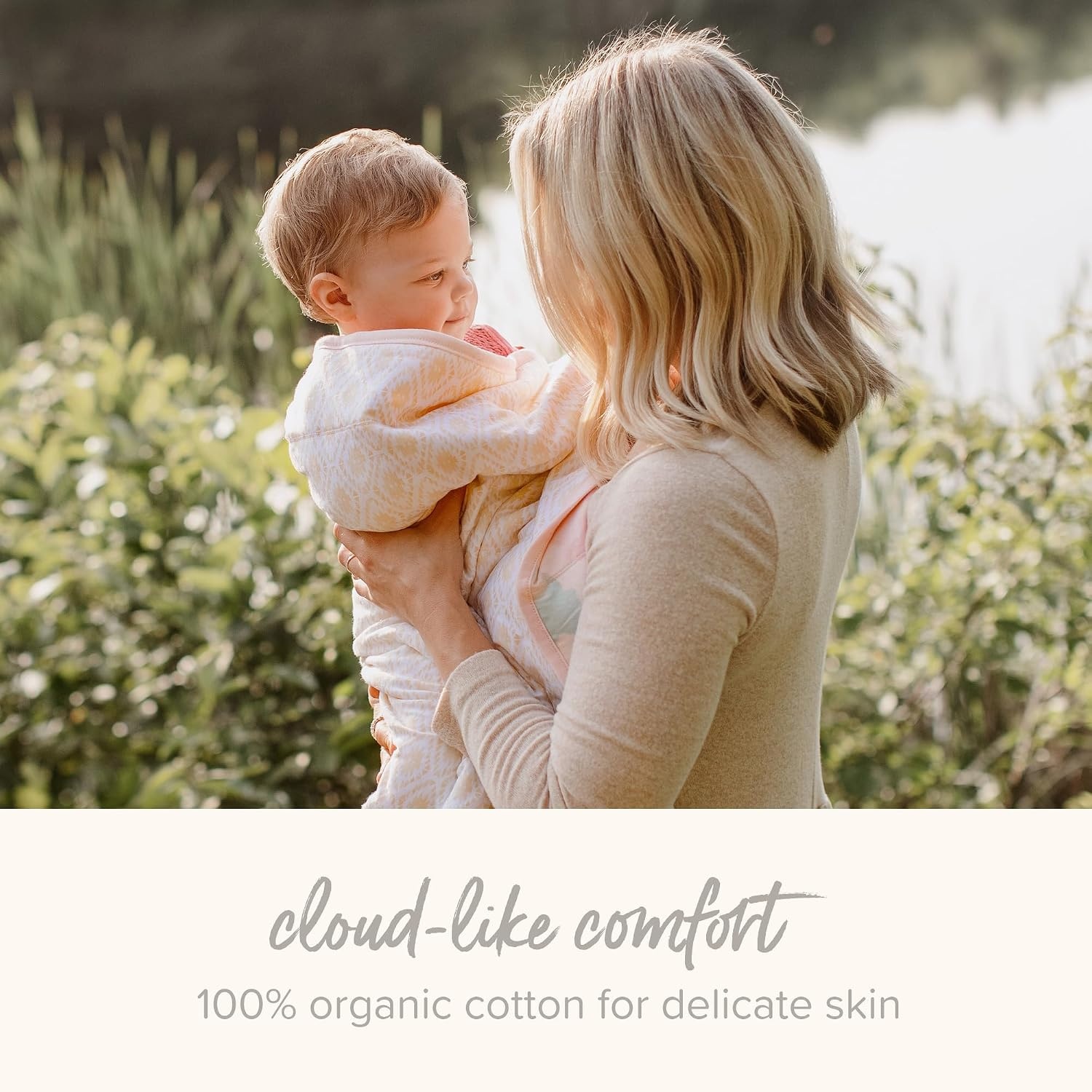 image:imageBurts Bees Baby Infant Reversible Blankets 100 Organic Cotton GOTS Certified ABeeC Prints with Quilting Pattern Soft Nursery Blanket with 100 Polyester Fill for Size 30 x 40 InchCloud Hello Moon