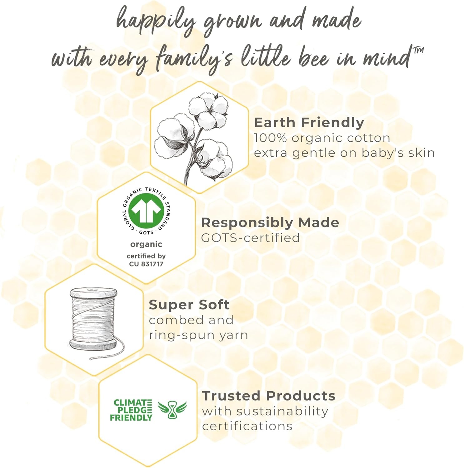 image:imageBurts Bees Baby Infant Wearable Blanket Organic Cotton Unisex Beekeeper Light Weight 05 TOG or Medium Weight 15 TOGA Midnight Twinkle