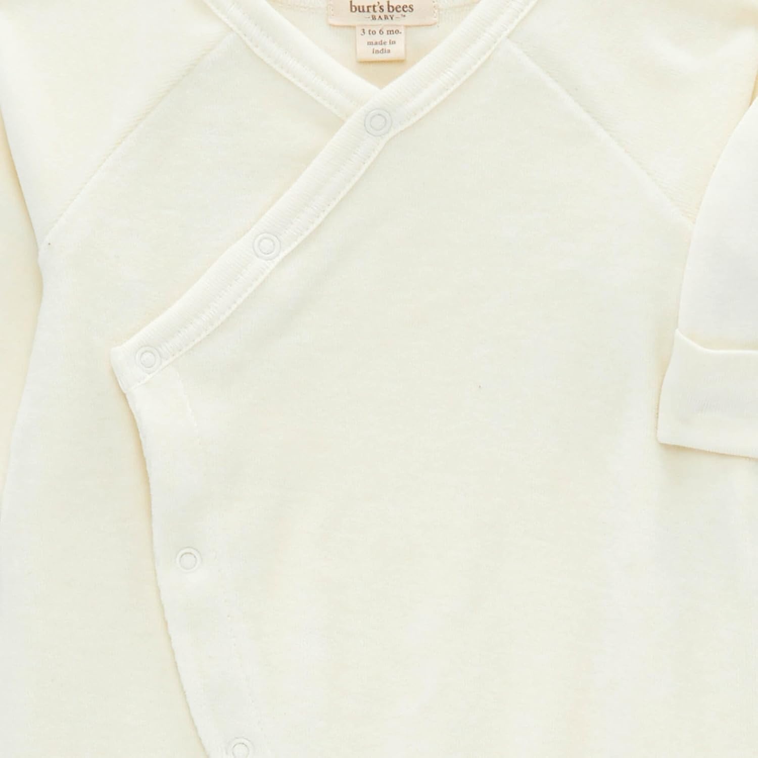 image:imageBurts Bees Baby Jumpsuit 100 Organic Cotton Onepiece Outfit Coverall With HatEggshell Velour