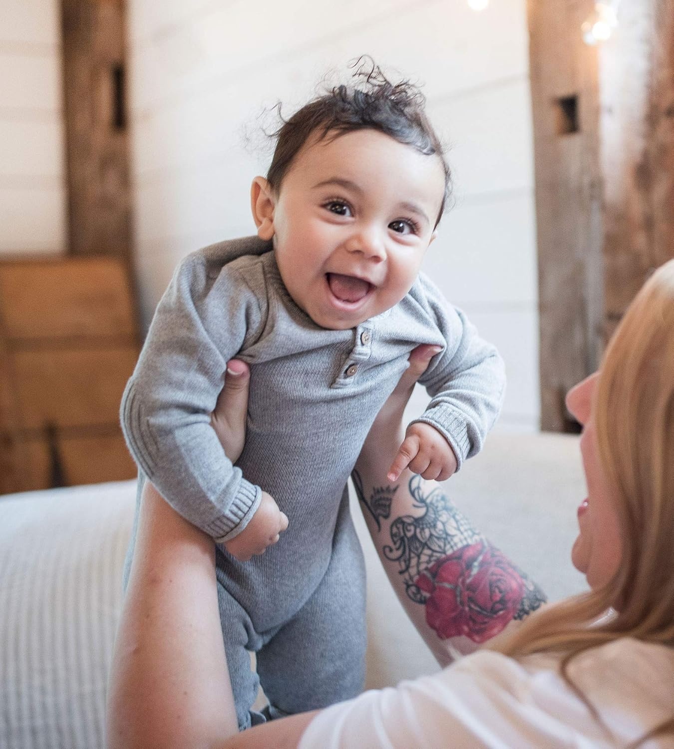 image:imageBurts Bees Baby Jumpsuit 100 Organic Cotton Onepiece Outfit Coverall With HatHeather Grey Henley