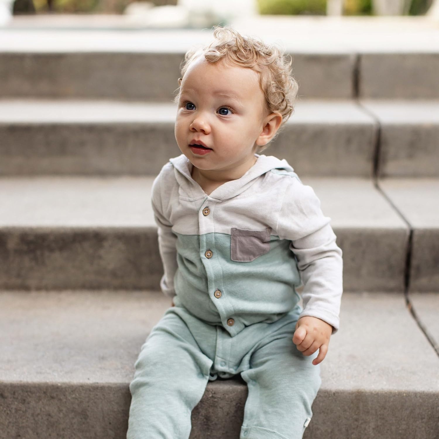 image:imageBurts Bees Baby Jumpsuit 100 Organic Cotton Onepiece Outfit Coverall With HatJade Stone