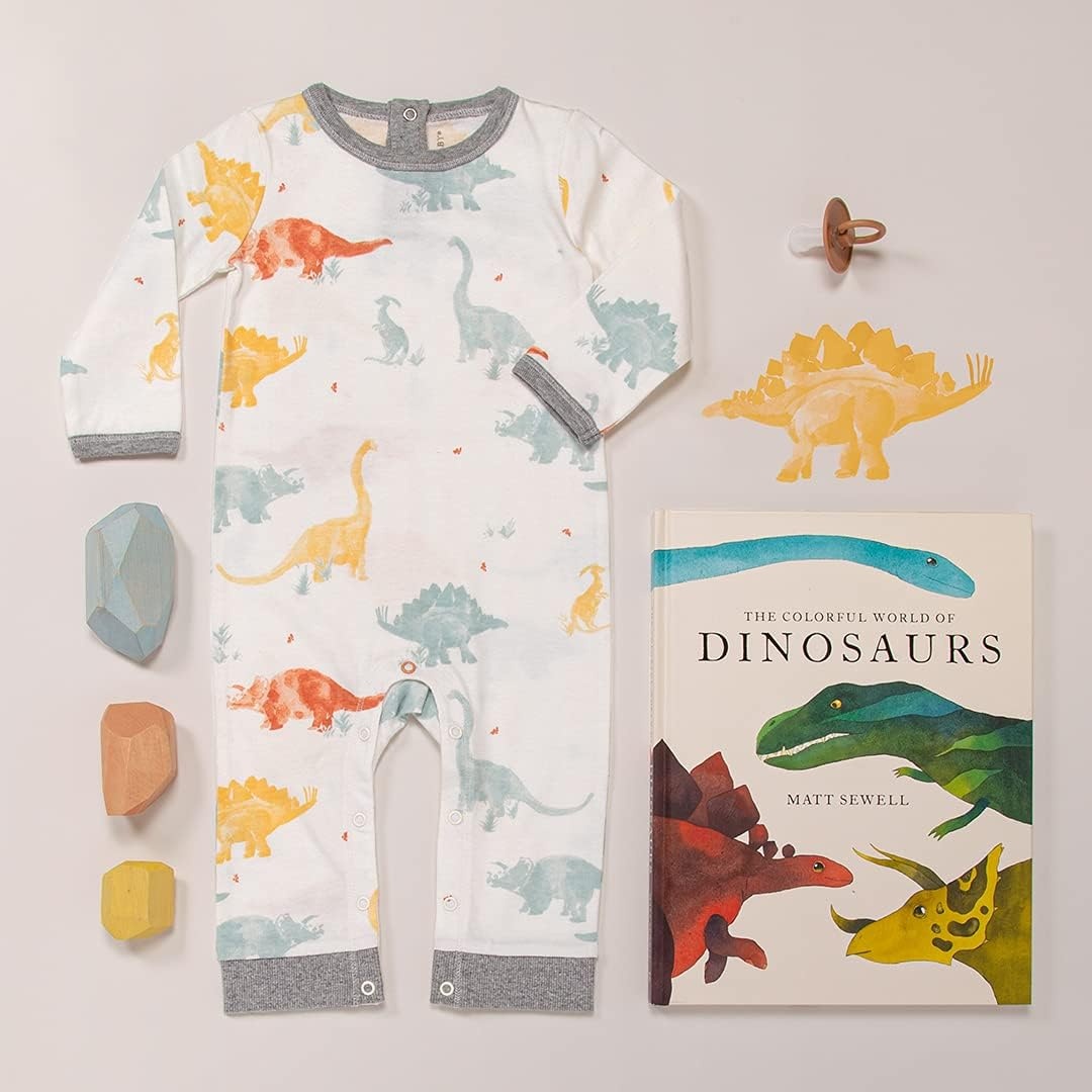 image:imageBurts Bees Baby Jumpsuit 100 Organic Cotton Onepiece Outfit Coverall With HatJurassic Territory