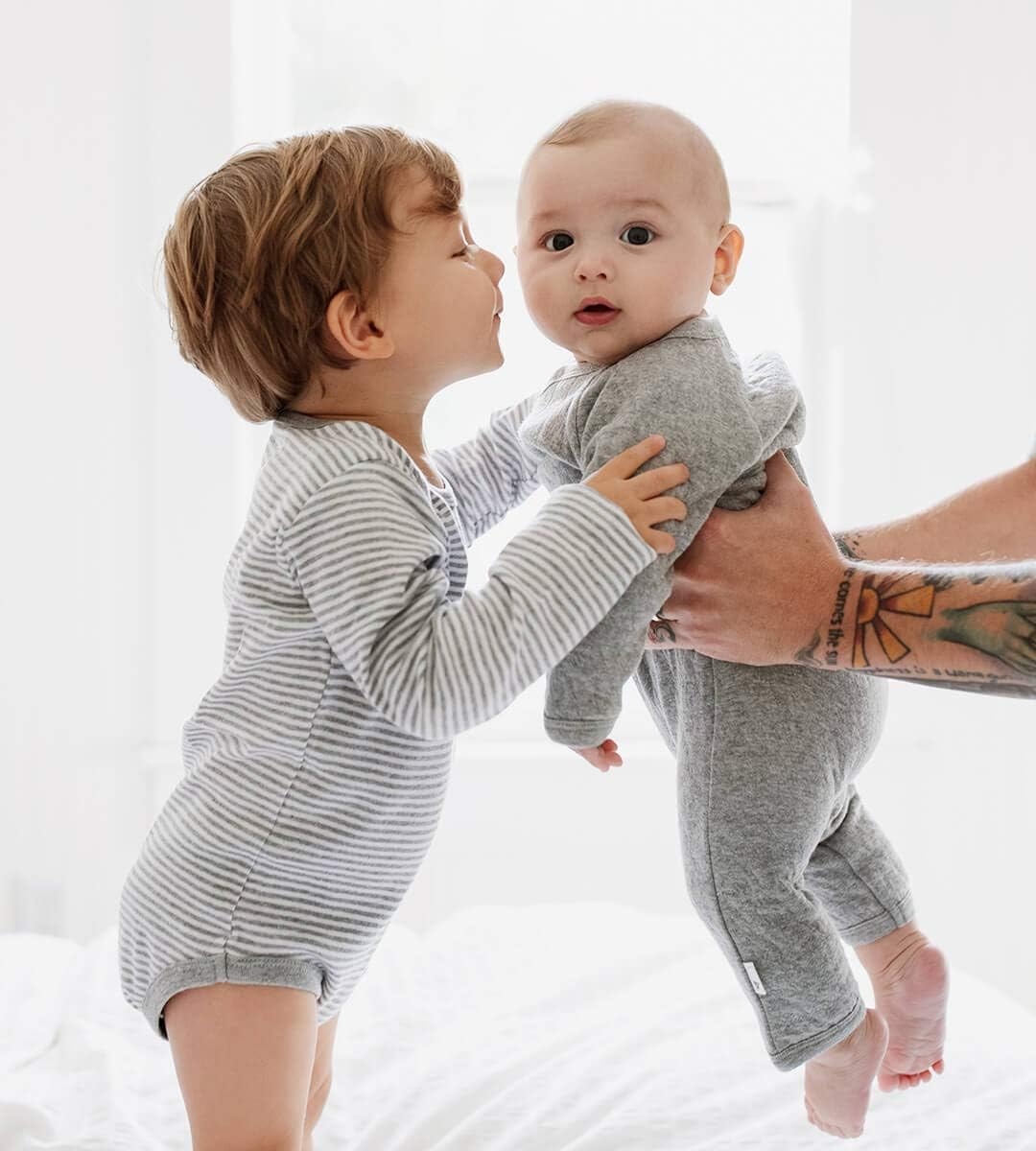 image:imageBurts Bees Baby Long Sleeve Quilted WrapFront Jumpsuit 100 Organic Cotton OnePiece Outfit CoverallQuilted Heather Grey
