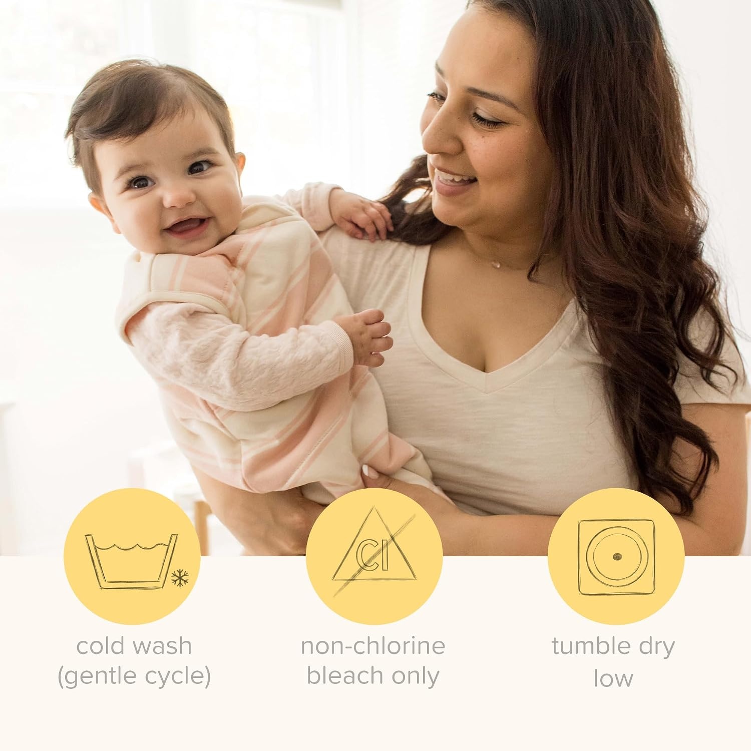 image:imageBurts Bees Baby Organic Beekeeper Infant Wearable Blanket Unisex Swaddle Lightweight 05 TOG or Medium Weight 15 TOGQuilted Golden Bee Pink