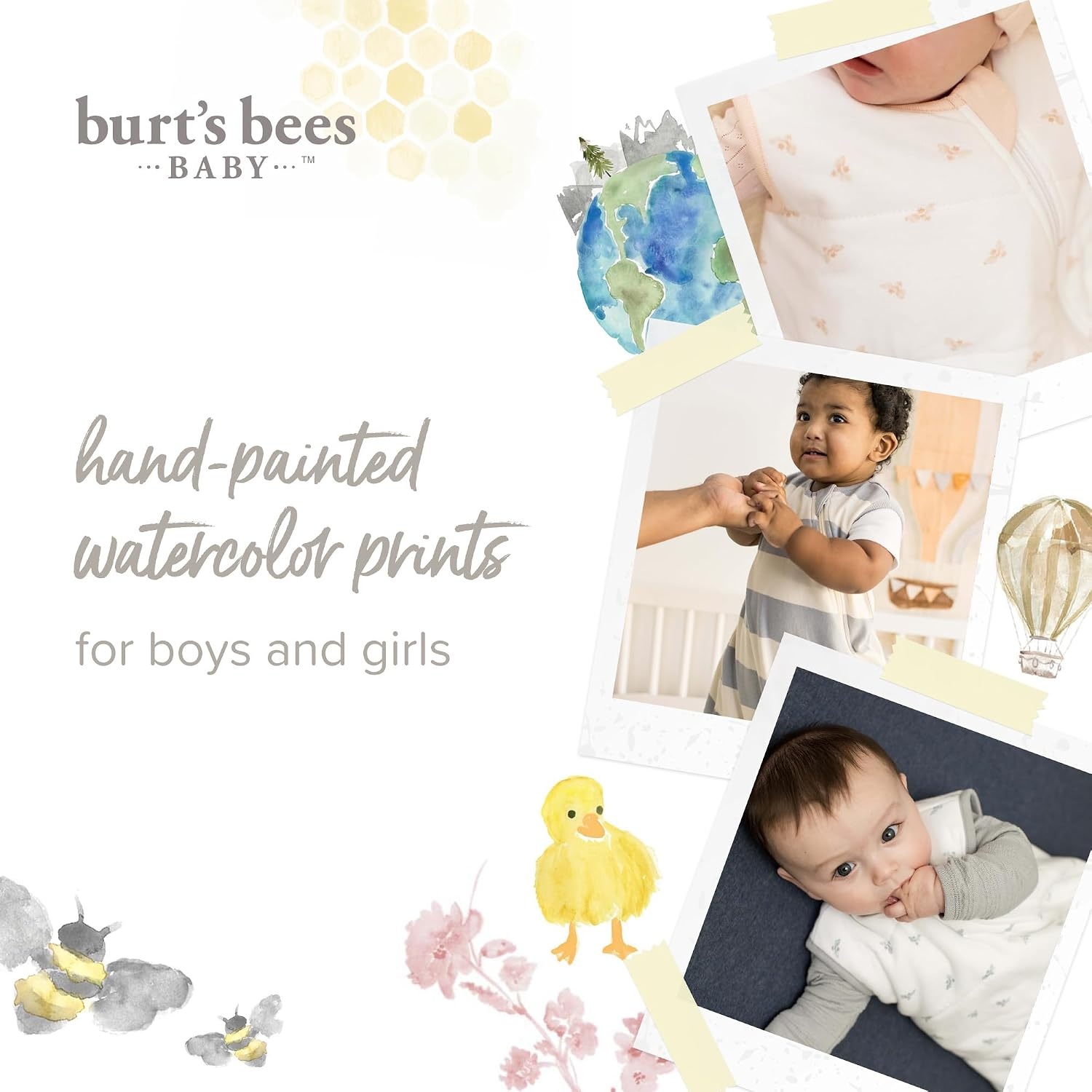 image:imageBurts Bees Baby Organic Beekeeper Infant Wearable Blanket Unisex Swaddle Lightweight 05 TOG or Medium Weight 15 TOGQuilted Good Night Sky Pink