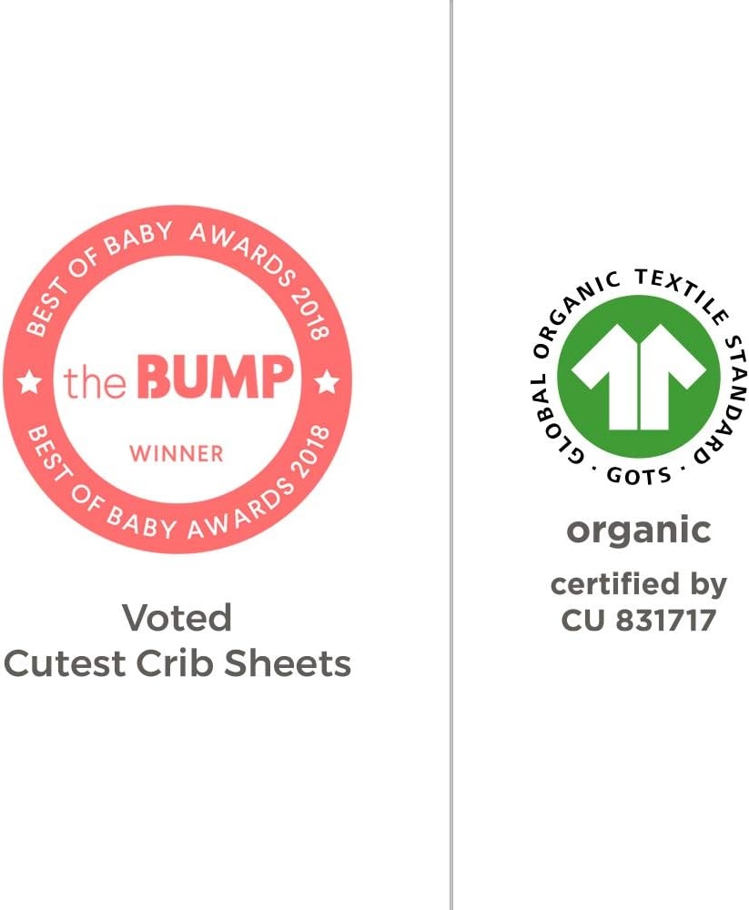 image:imageBurts Bees Baby Organic Cotton Fitted Crib Sheet Breathable Baby Bedding Infant and Toddler Bed Sheet for Boys and GirlsCloud White