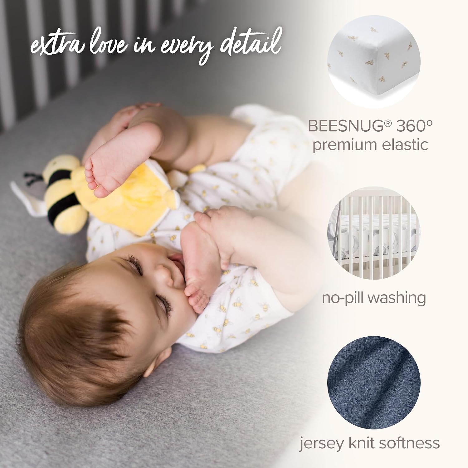 image:imageBurts Bees Baby Organic Cotton Fitted Crib Sheet Breathable Baby Bedding Infant and Toddler Bed Sheet for Boys and GirlsSandy Pink