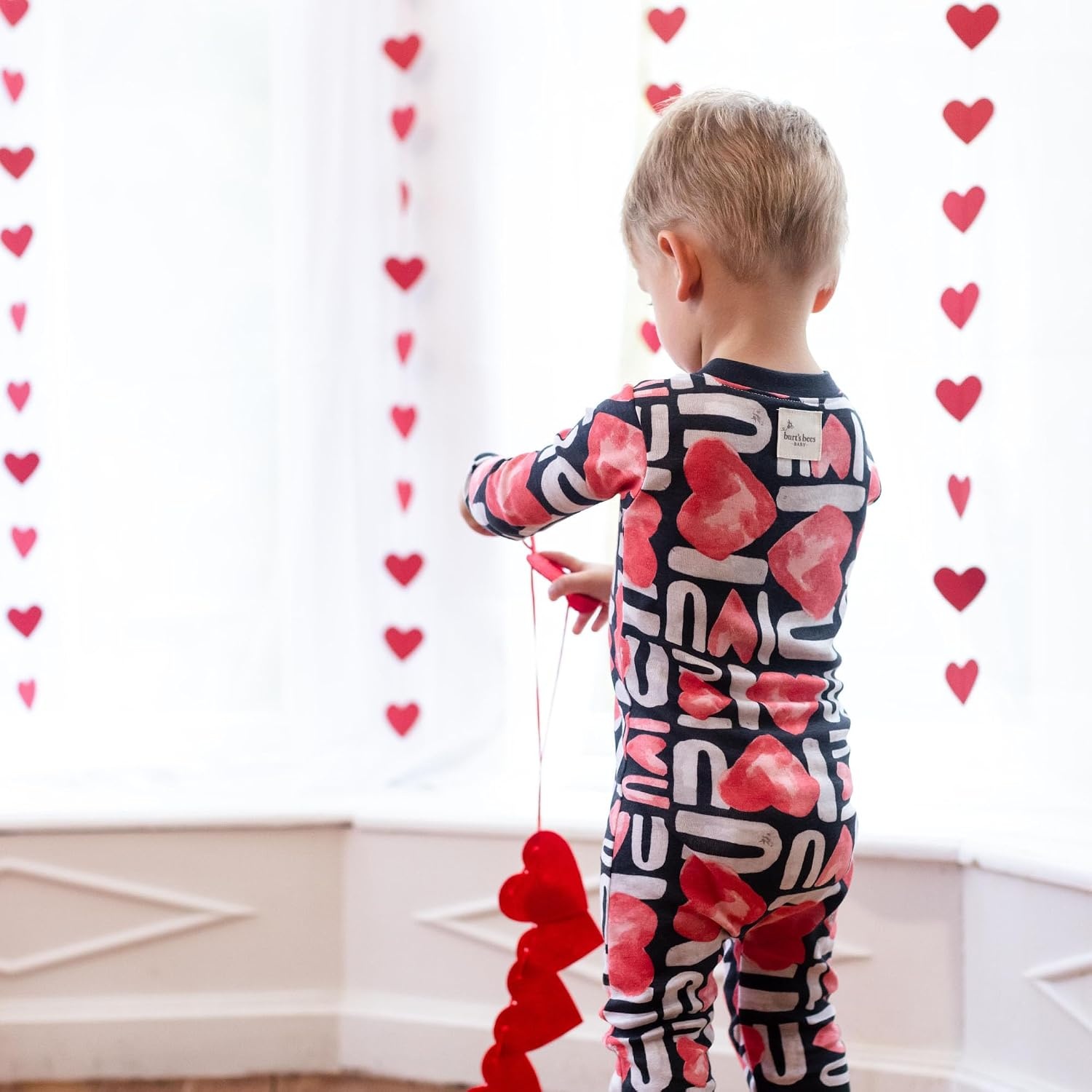 image:imageBurts Bees Baby Organic Cotton Footed Pajamas for Boys Zipper PJ Sleeper Snug Fit Sleepwear with NonSlip Bee GripsBig Love