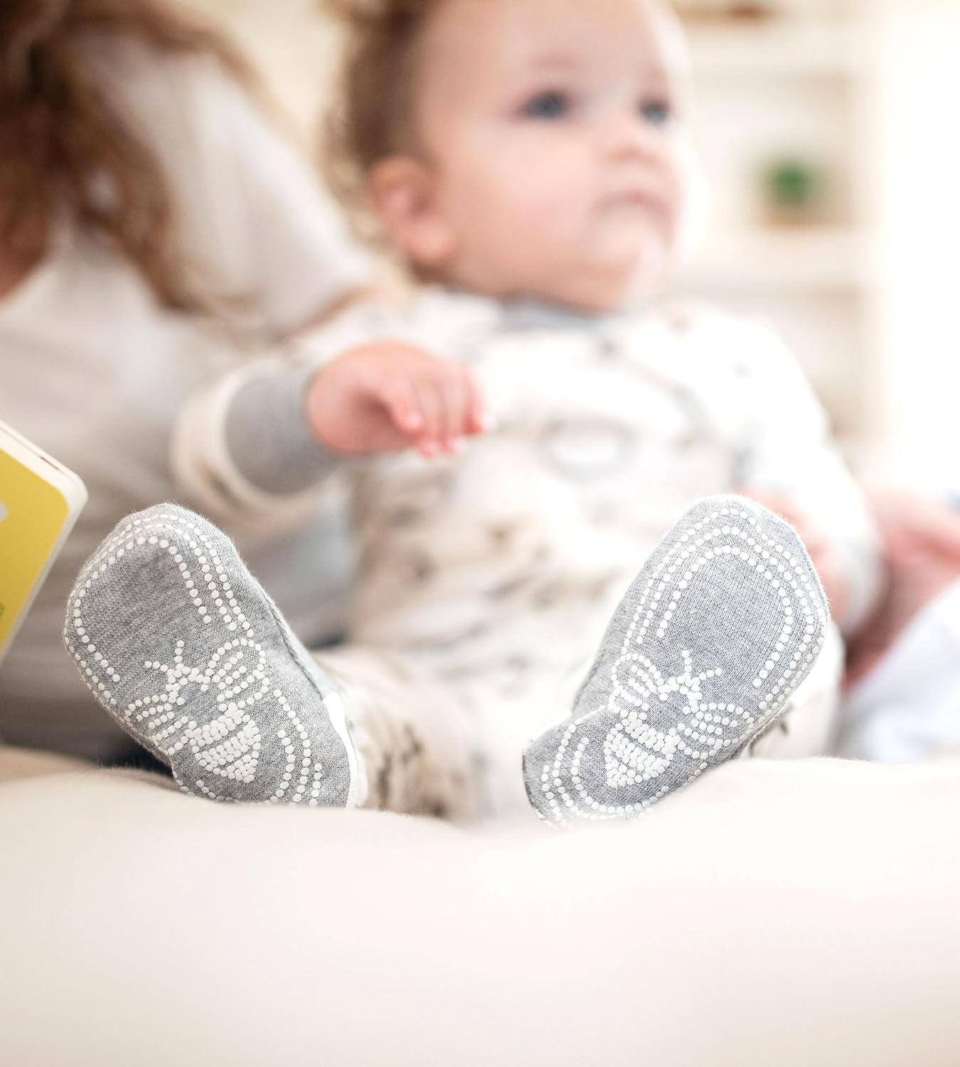 image:imageBurts Bees Baby Organic Cotton Footed Pajamas for Boys Zipper PJ Sleeper Snug Fit Sleepwear with NonSlip Bee GripsMidnight Rugby Stripe