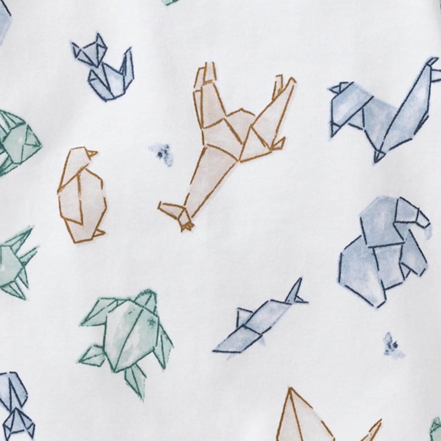image:imageBurts Bees Baby Organic Cotton Footed Pajamas for Boys Zipper PJ Sleeper Snug Fit Sleepwear with NonSlip Bee GripsOrigami Animals