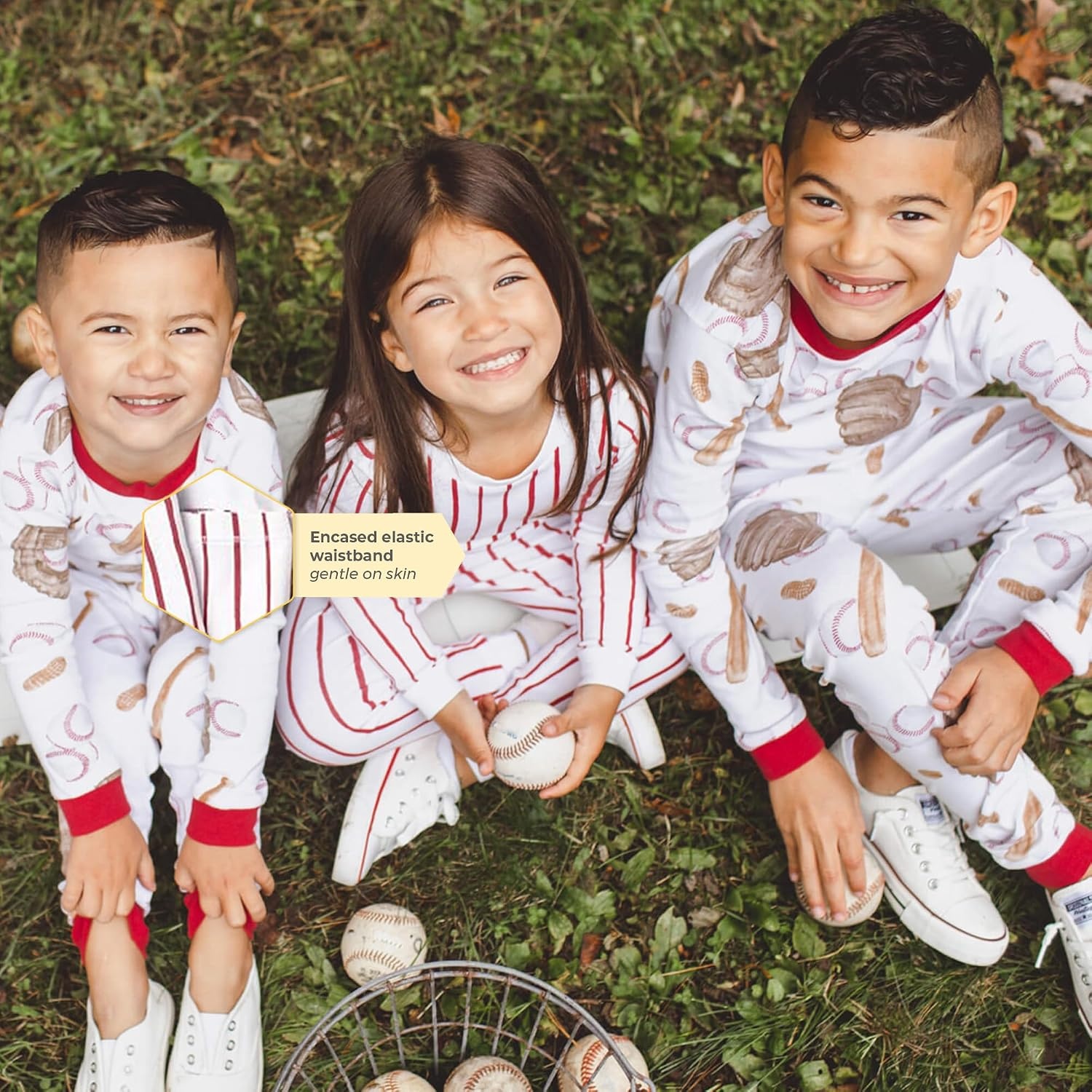 image:imageBurts Bees Baby Organic Cotton Pajamas for Boys 100 Cotton Pajama Set for Toddlers and Kids Soft and Stretchable FabricBaseball