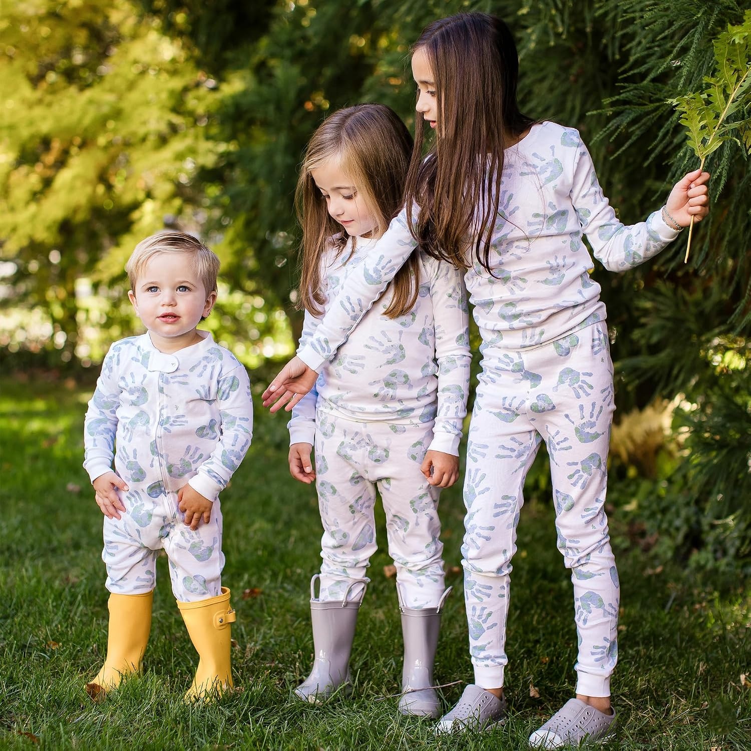 image:imageBurts Bees Baby Organic Cotton Pajamas for Boys 100 Cotton Pajama Set for Toddlers and Kids Soft and Stretchable FabricHappy Earth Hands