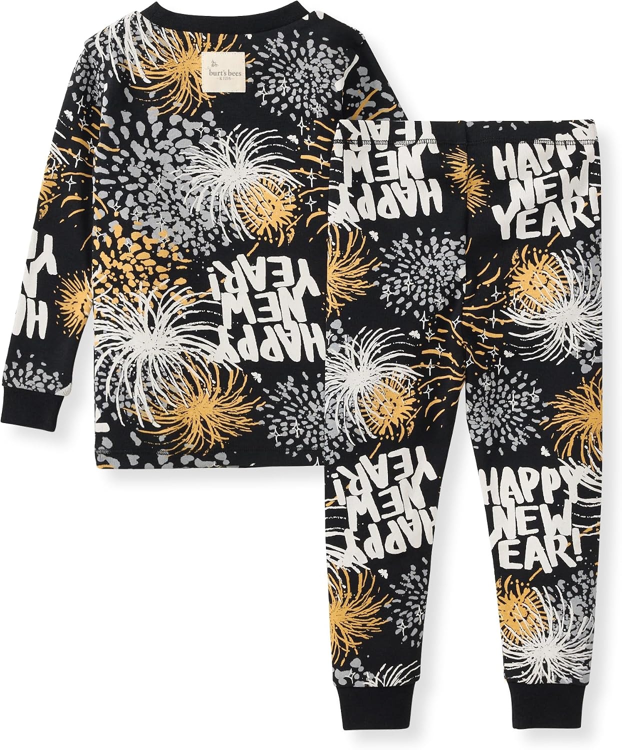 image:imageBurts Bees Baby Organic Cotton Pajamas for Boys 100 Cotton Pajama Set for Toddlers and Kids Soft and Stretchable FabricHappy New Year