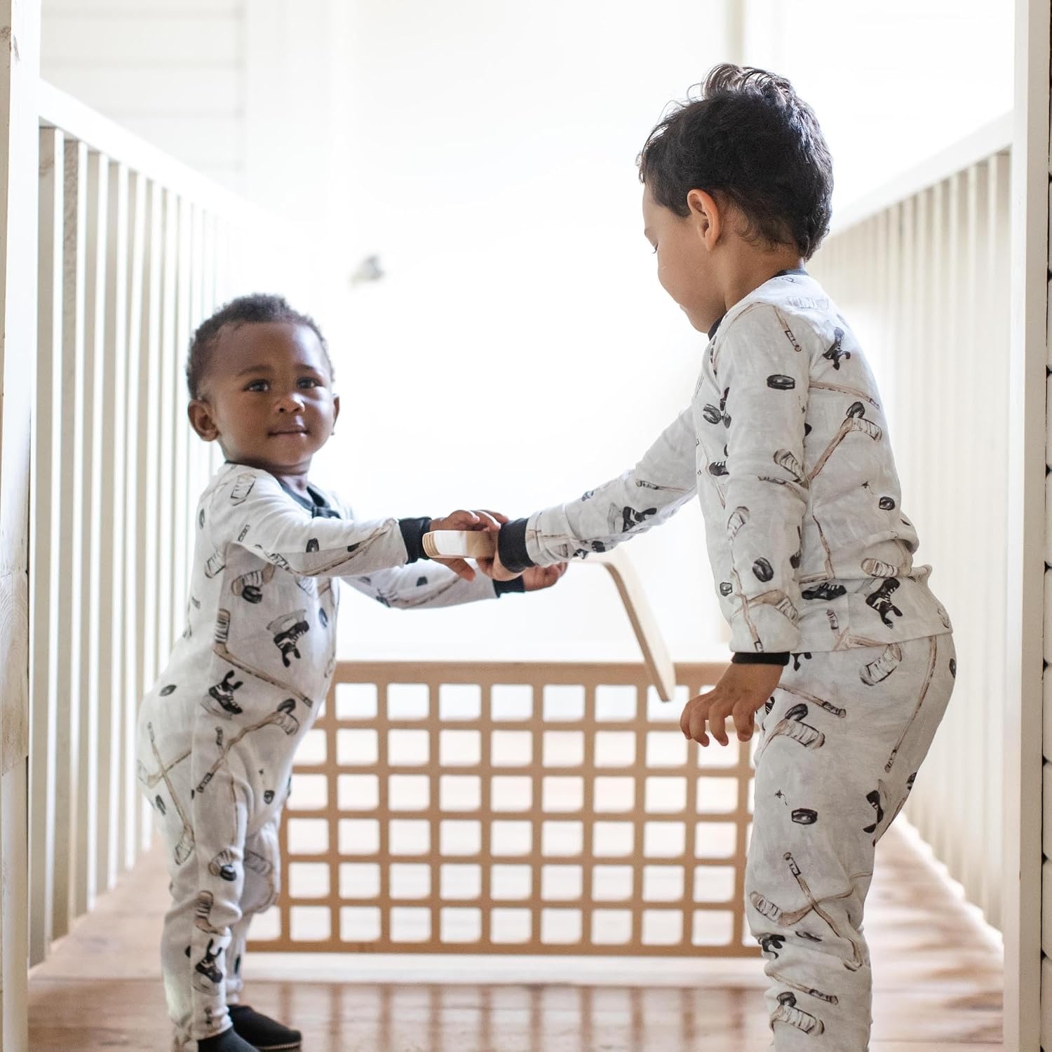 image:imageBurts Bees Baby Organic Cotton Pajamas for Boys 100 Cotton Pajama Set for Toddlers and Kids Soft and Stretchable FabricHockey Season