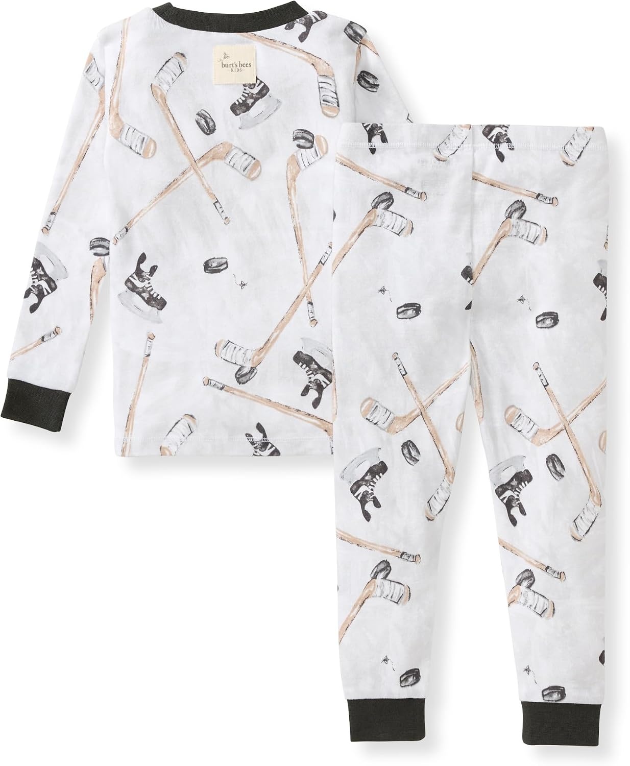 image:imageBurts Bees Baby Organic Cotton Pajamas for Boys 100 Cotton Pajama Set for Toddlers and Kids Soft and Stretchable FabricHockey Season