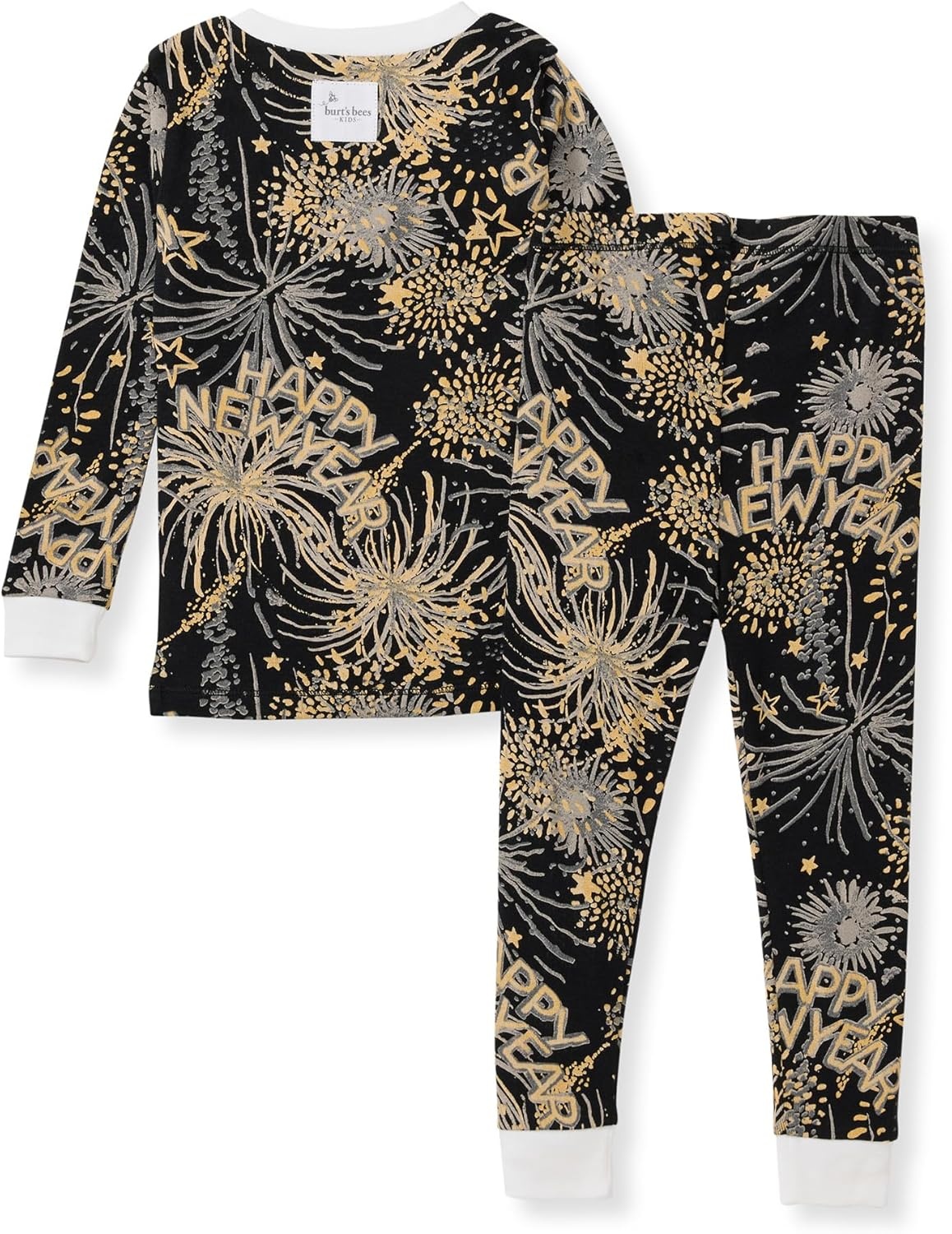 image:imageBurts Bees Baby Organic Cotton Pajamas for Boys 100 Cotton Pajama Set for Toddlers and Kids Soft and Stretchable FabricNew Year Cheer