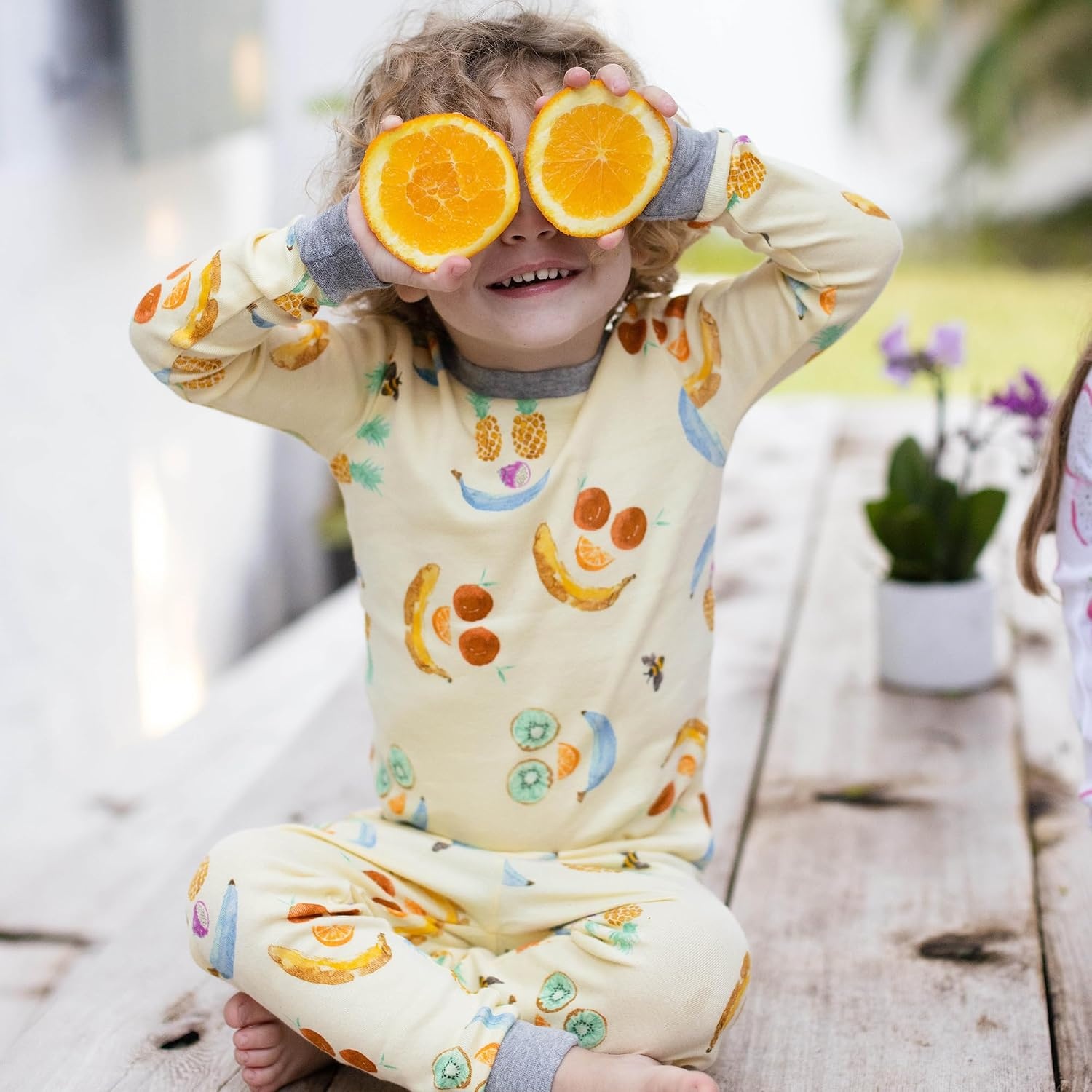 image:imageBurts Bees Baby Organic Cotton Pajamas for Boys 100 Cotton Pajama Set for Toddlers and Kids Soft and Stretchable FabricPlay With Your Food
