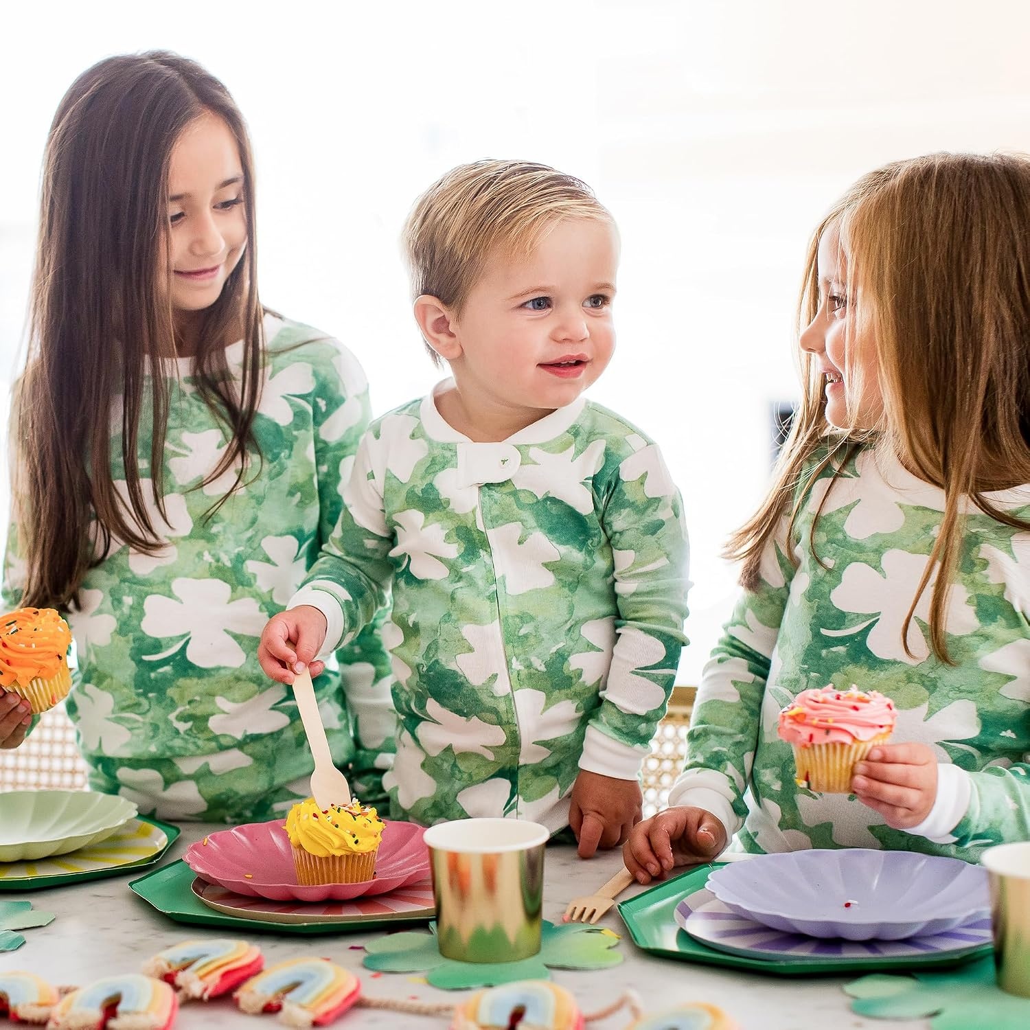 image:imageBurts Bees Baby Organic Cotton Pajamas for Girls 100 Cotton Pajama Set for Toddlers and Kids Soft and Stretchable FabricArtsy Clover