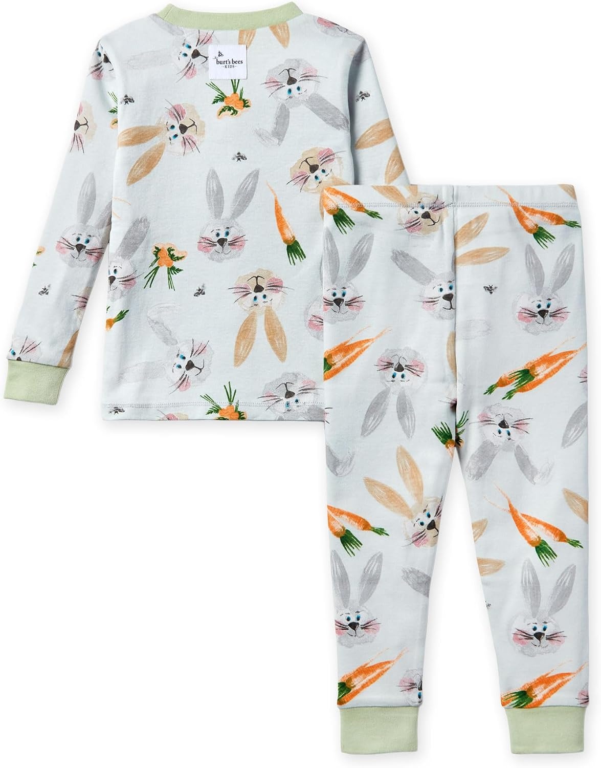 image:imageBurts Bees Baby Organic Cotton Pajamas for Girls 100 Cotton Pajama Set for Toddlers and Kids Soft and Stretchable FabricBeing a Bunny