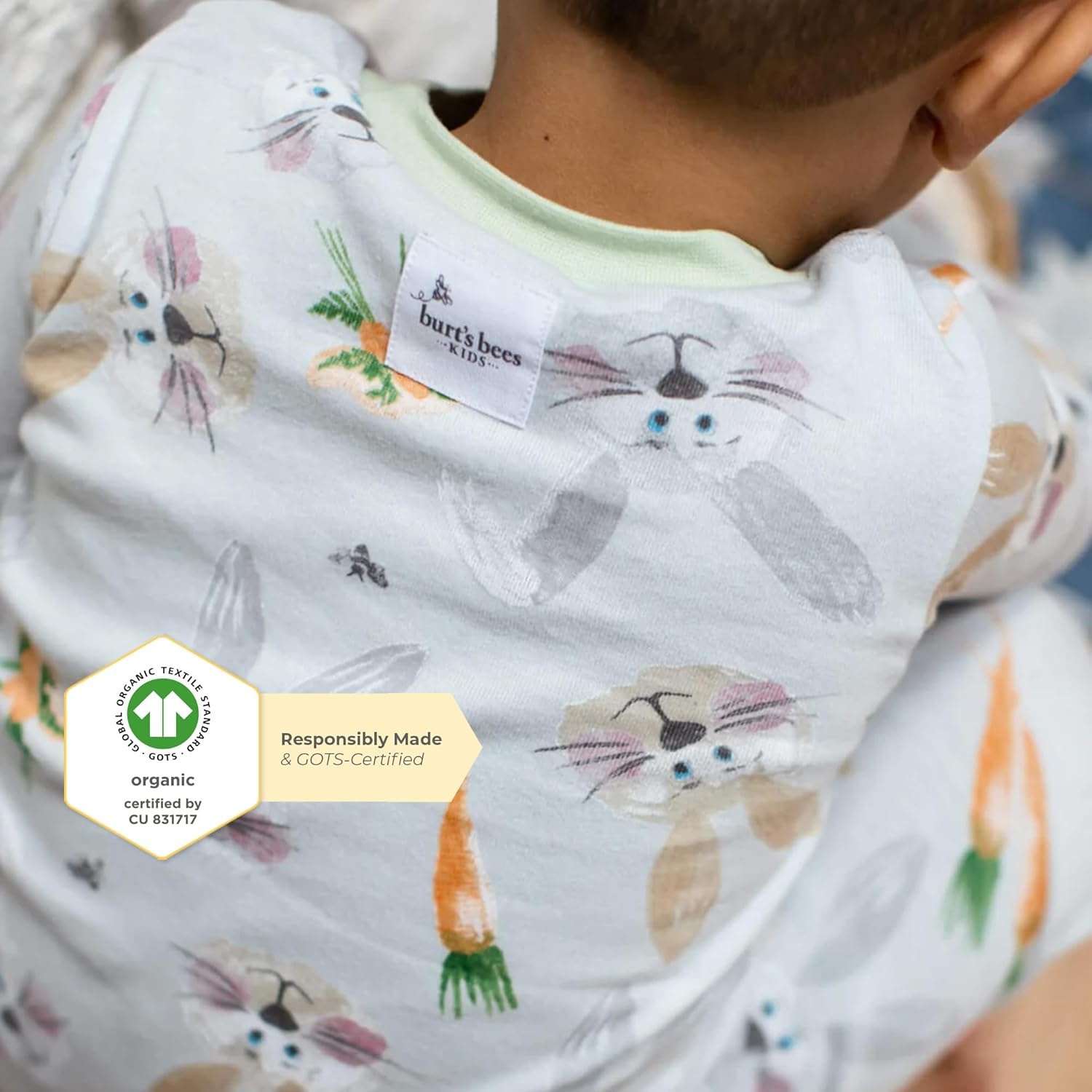 image:imageBurts Bees Baby Organic Cotton Pajamas for Girls 100 Cotton Pajama Set for Toddlers and Kids Soft and Stretchable FabricBeing a Bunny