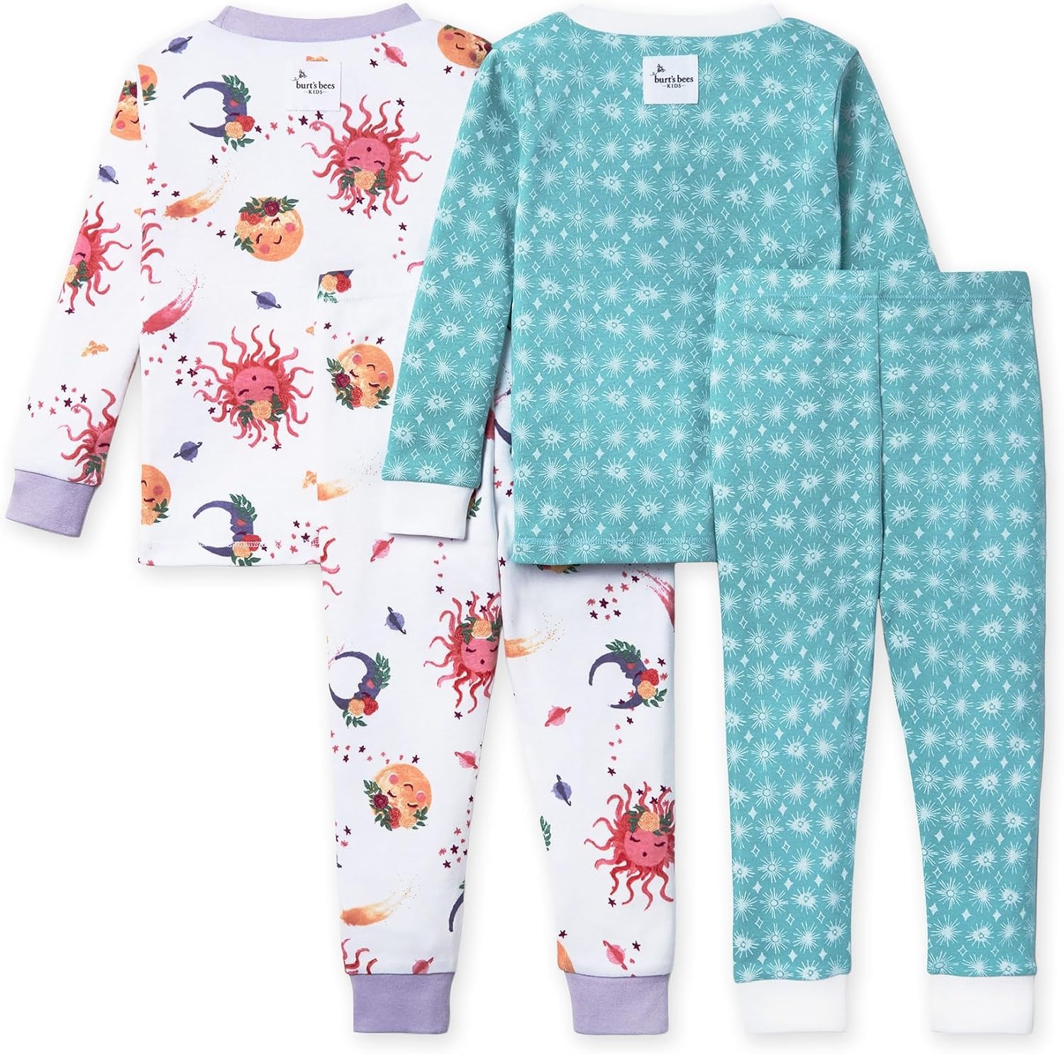 image:imageBurts Bees Baby Organic Cotton Pajamas for Girls 100 Cotton Pajama Set for Toddlers and Kids Soft and Stretchable FabricCelestial Mosaic