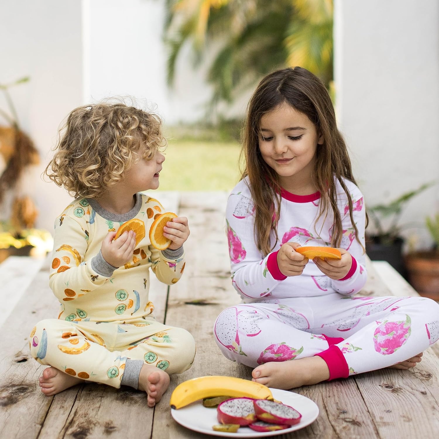 image:imageBurts Bees Baby Organic Cotton Pajamas for Girls 100 Cotton Pajama Set for Toddlers and Kids Soft and Stretchable FabricDragon Fruit