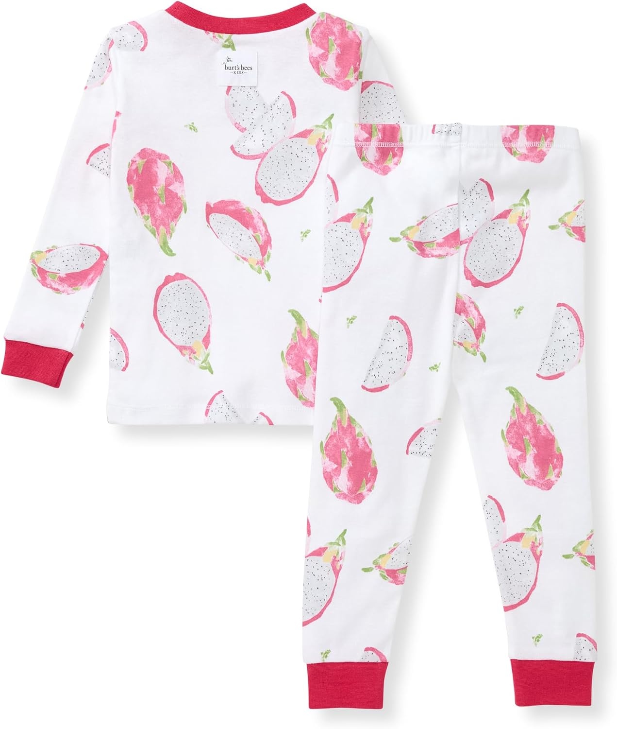 image:imageBurts Bees Baby Organic Cotton Pajamas for Girls 100 Cotton Pajama Set for Toddlers and Kids Soft and Stretchable FabricDragon Fruit