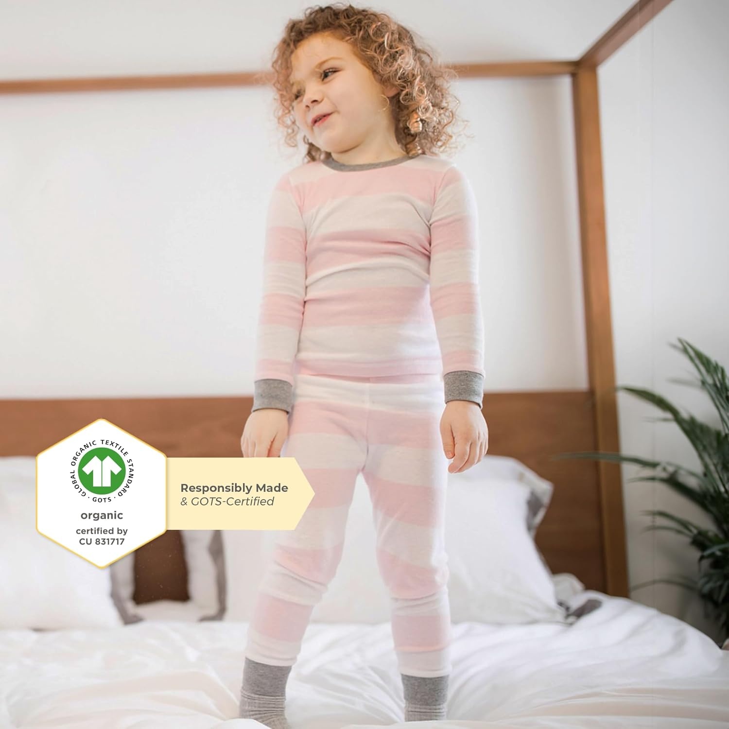 image:imageBurts Bees Baby Organic Cotton Pajamas for Girls 100 Cotton Pajama Set for Toddlers and Kids Soft and Stretchable FabricFreshly Picked Oranges