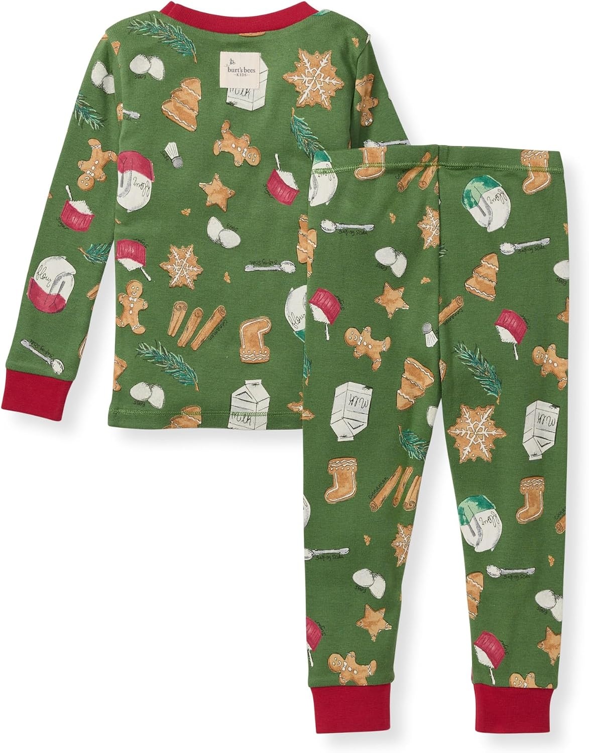 image:imageBurts Bees Baby Organic Cotton Pajamas for Girls 100 Cotton Pajama Set for Toddlers and Kids Soft and Stretchable FabricHoliday Cookies