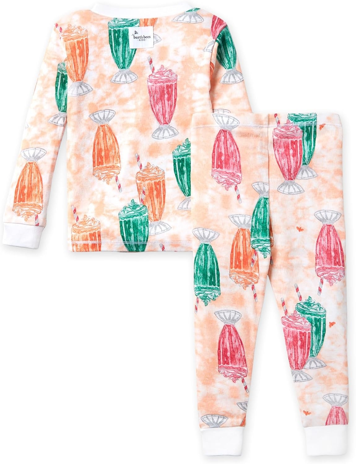image:imageBurts Bees Baby Organic Cotton Pajamas for Girls 100 Cotton Pajama Set for Toddlers and Kids Soft and Stretchable FabricOrange Crush