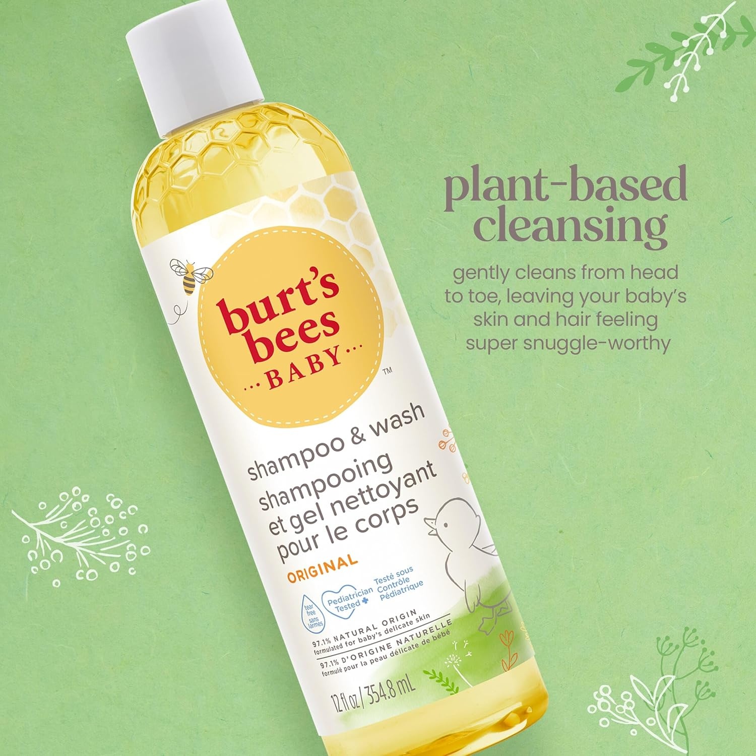 image:imageBurts Bees Baby Shampoo amp Wash Tear Free Soap Baby Care Original12 Ounce Pack of 3