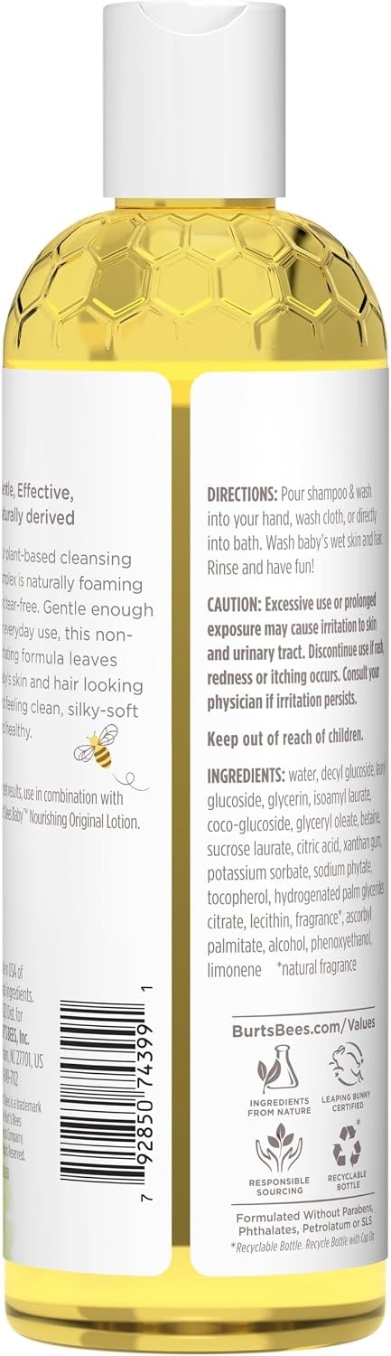 image:imageBurts Bees Baby Shampoo amp Wash Tear Free Soap Baby Care Original12 Ounce Pack of 3