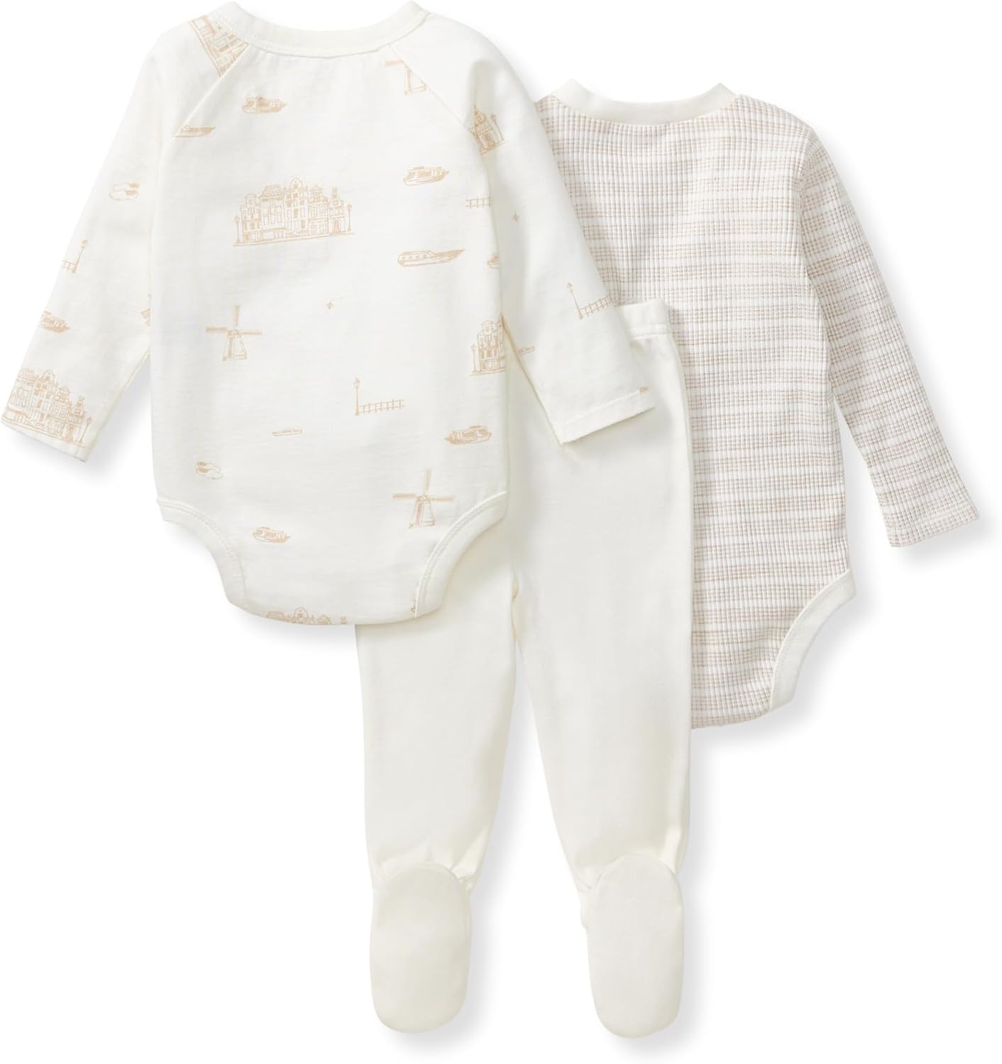 image:imageBurts Bees Baby Unisex 3Piece Bodysuit and Pant Set 100 Organic Cotton Infant OutfitAmsterdam