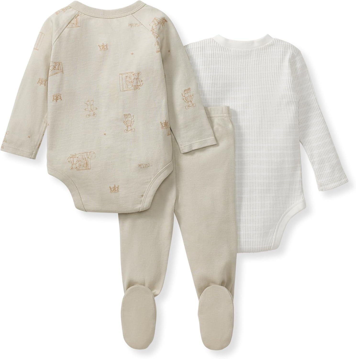 image:imageBurts Bees Baby Unisex 3Piece Bodysuit and Pant Set 100 Organic Cotton Infant OutfitMouse House