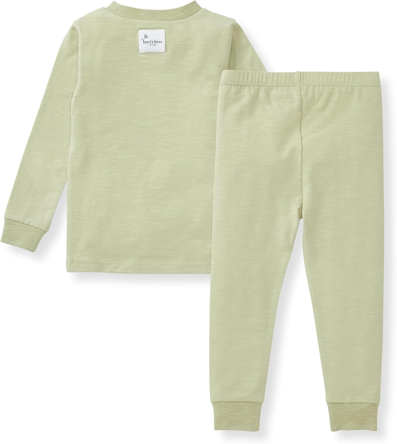 image:imageBurts Bees Baby Unisex Baby Honeysoft Pajamas Tee and Pant 2Piece PJ Set Soft Organic Cotton amp Lyocell BlendMoss Jersey Slub