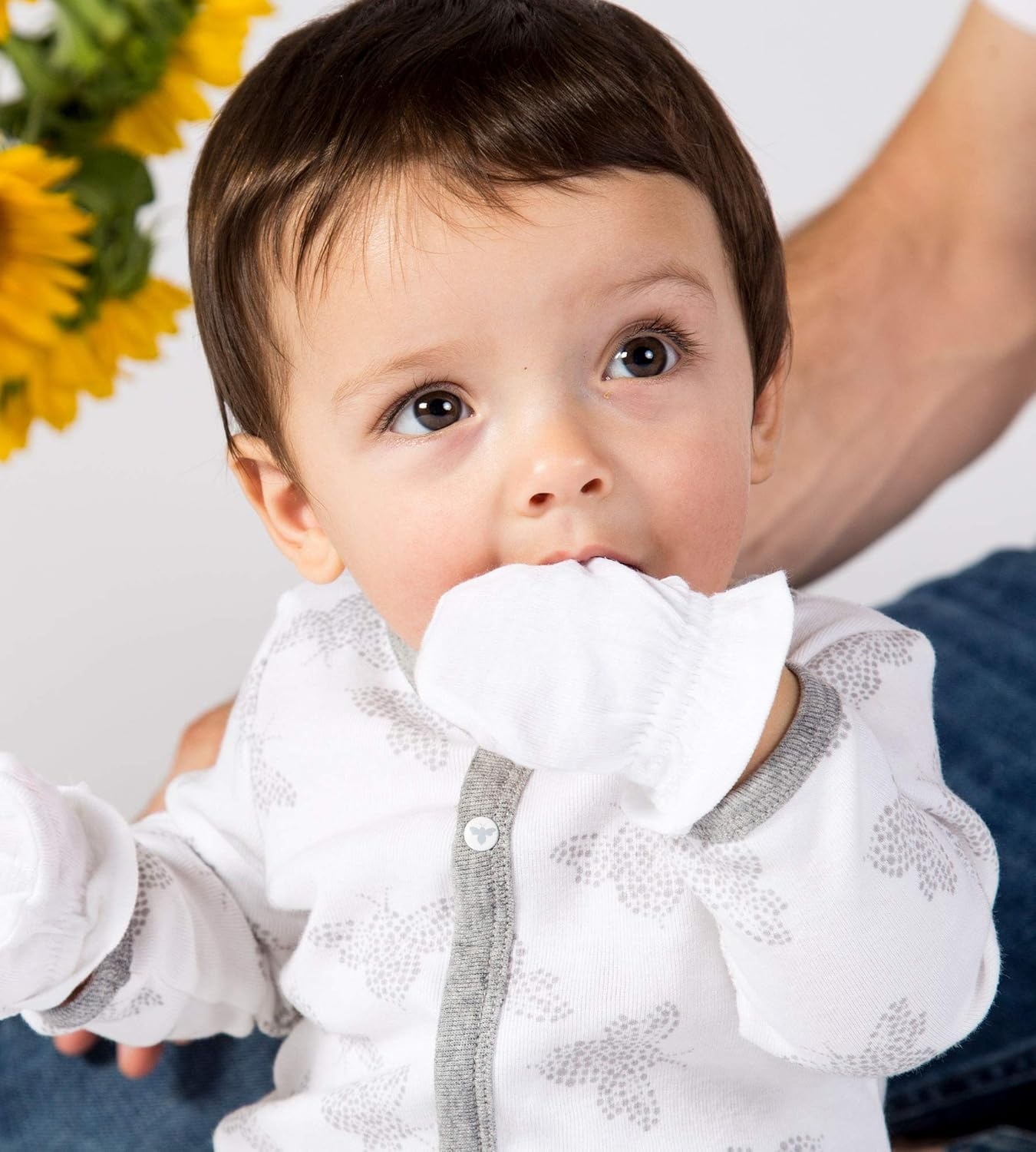 image:imageBurts Bees Baby Unisex Baby Mittens 100 Organic Cotton 3Pack Solid Color Infant Scratch Protection MittsBlossom