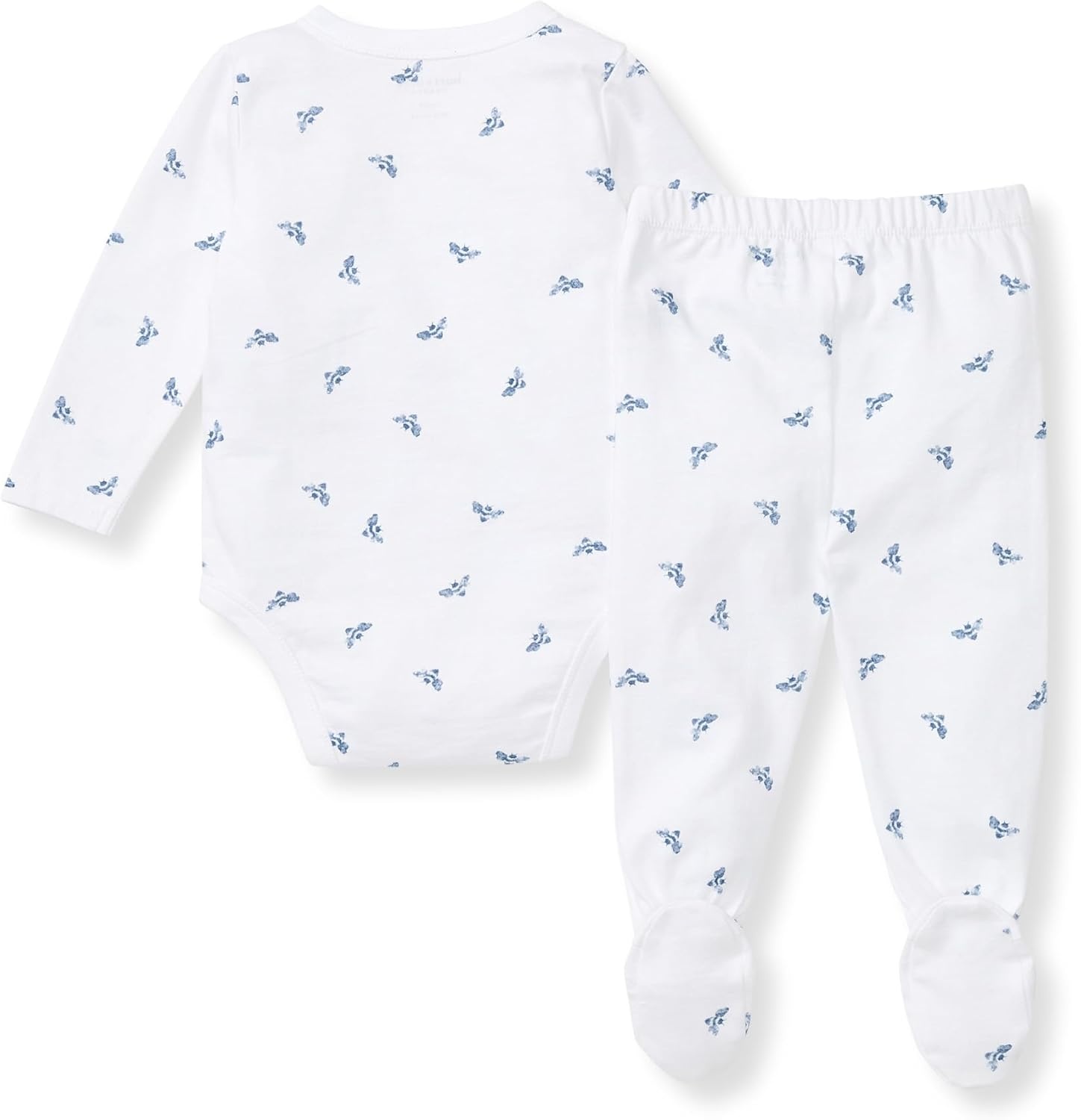 image:imageBurts Bees Baby Unisex Bodysuit and Pant Set 100 Organic CottonBlue Micro Bee