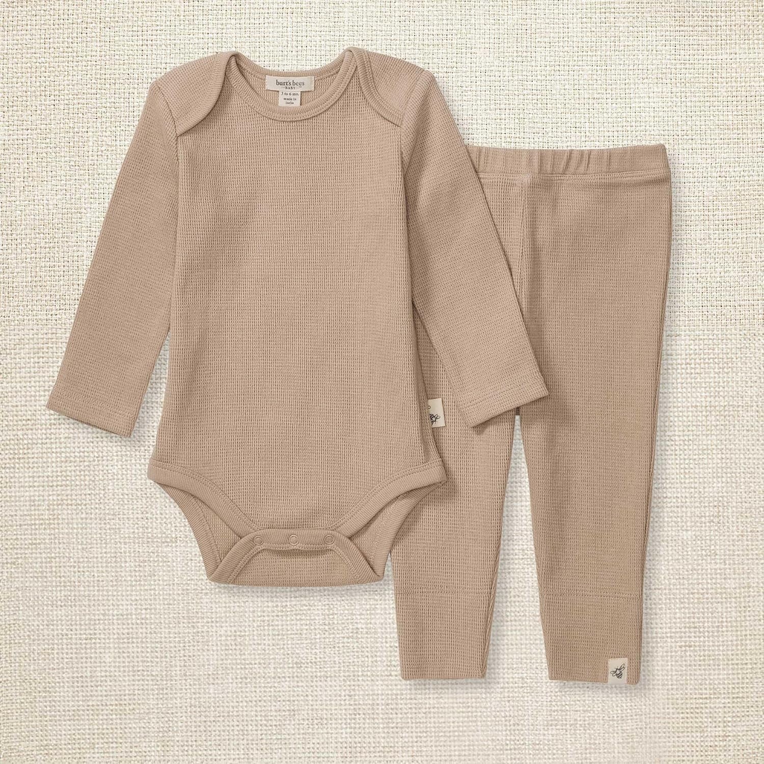 image:imageBurts Bees Baby Unisex Bodysuit and Pant Set 100 Organic CottonCremini