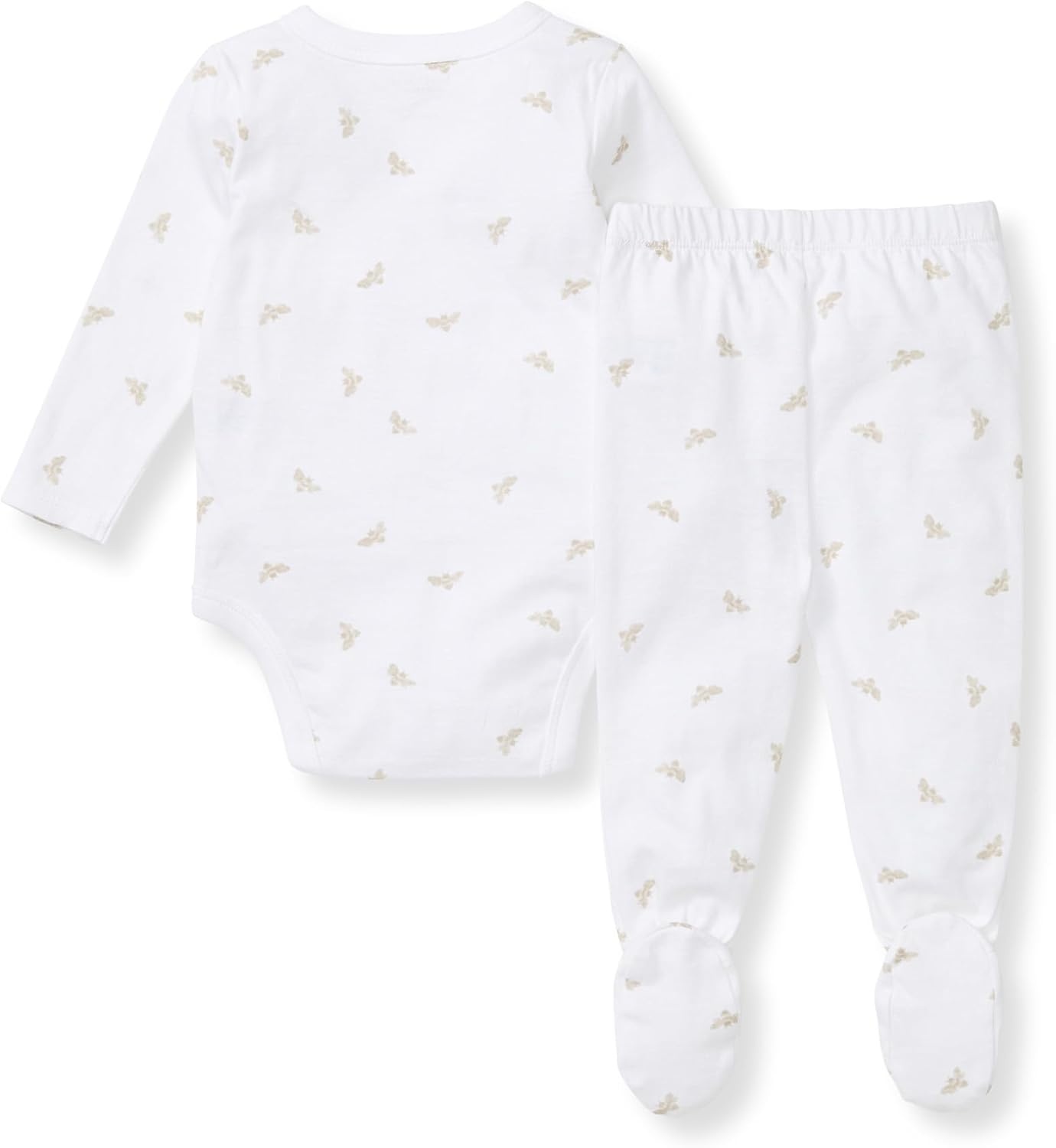 image:imageBurts Bees Baby Unisex Bodysuit and Pant Set 100 Organic CottonFossil Micro Bee