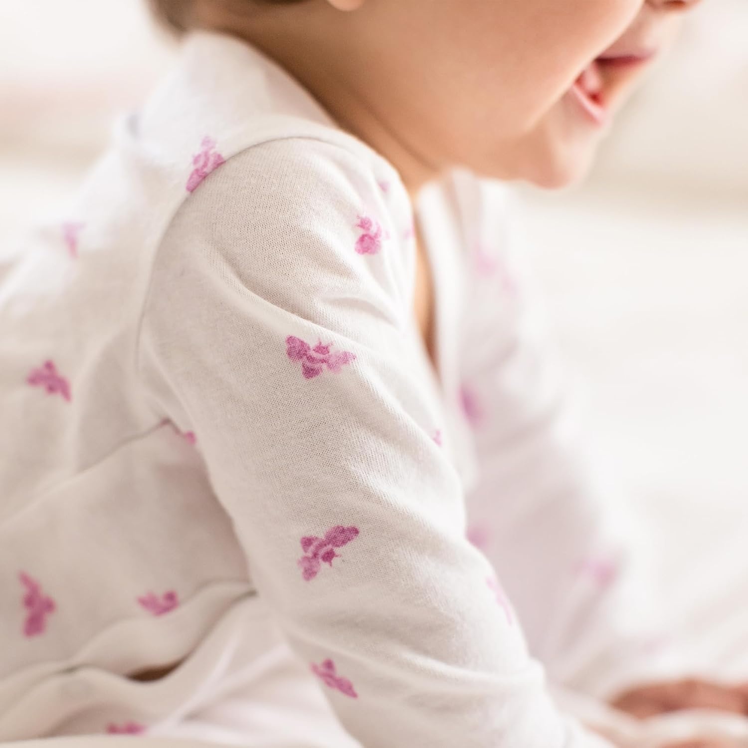 image:imageBurts Bees Baby Unisex Bodysuit and Pant Set 100 Organic CottonPink Micro Bee