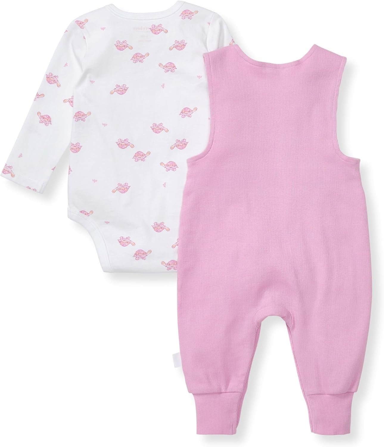 image:imageBurts Bees Baby Unisex Bodysuit and Pant Set 100 Organic CottonPink Tortoise