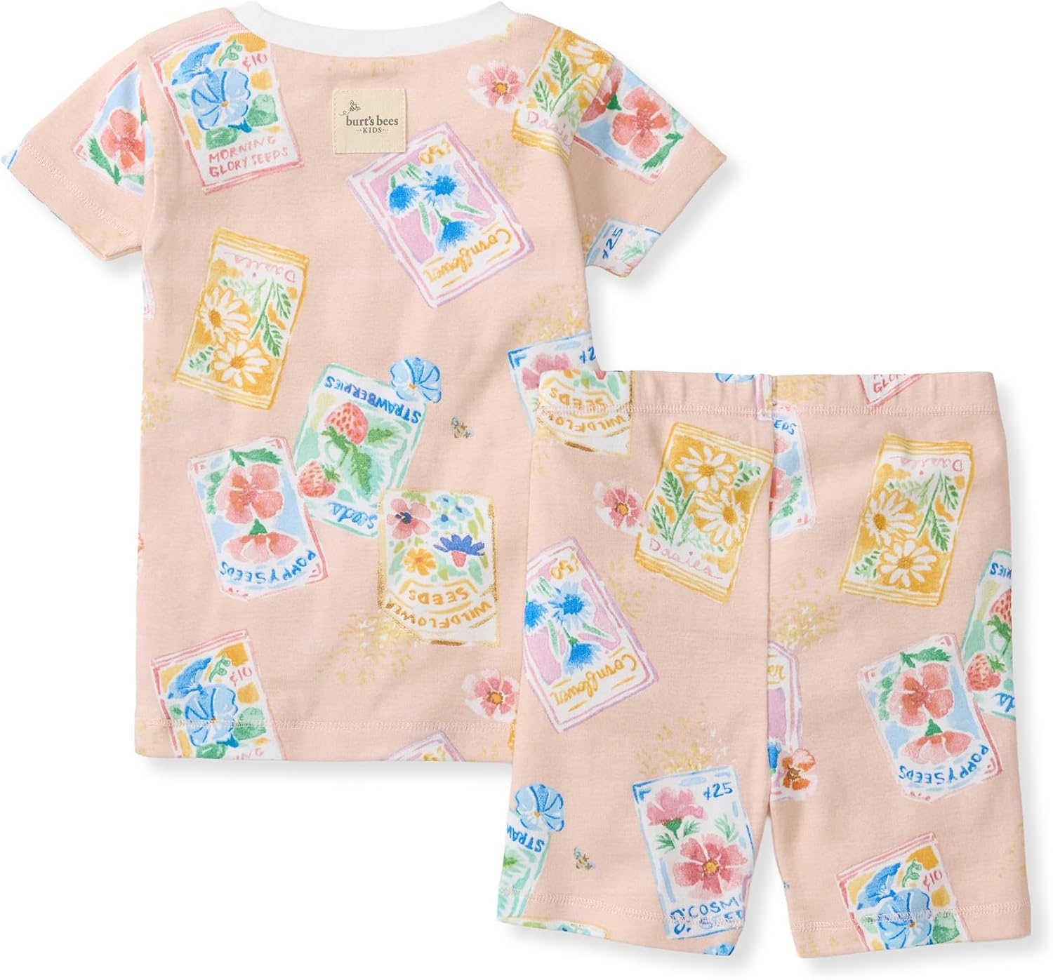 image:imageBurts Bees Baby Unisex Cotton Pajamas 2Piece Short Sleeve Tee amp ShortsFlower Seeds