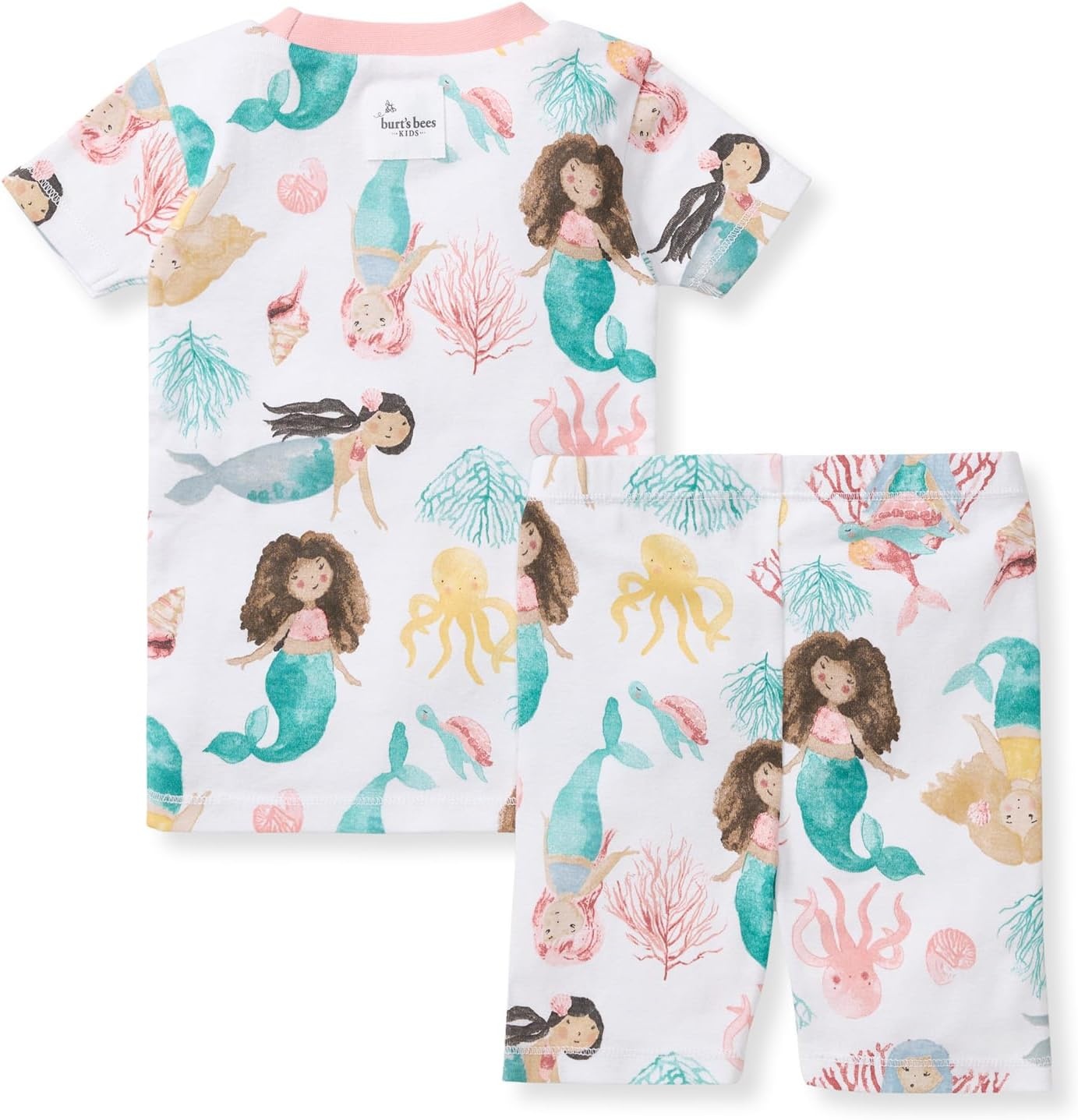 image:imageBurts Bees Baby Unisex Cotton Pajamas 2Piece Short Sleeve Tee amp ShortsMagical Mermaids