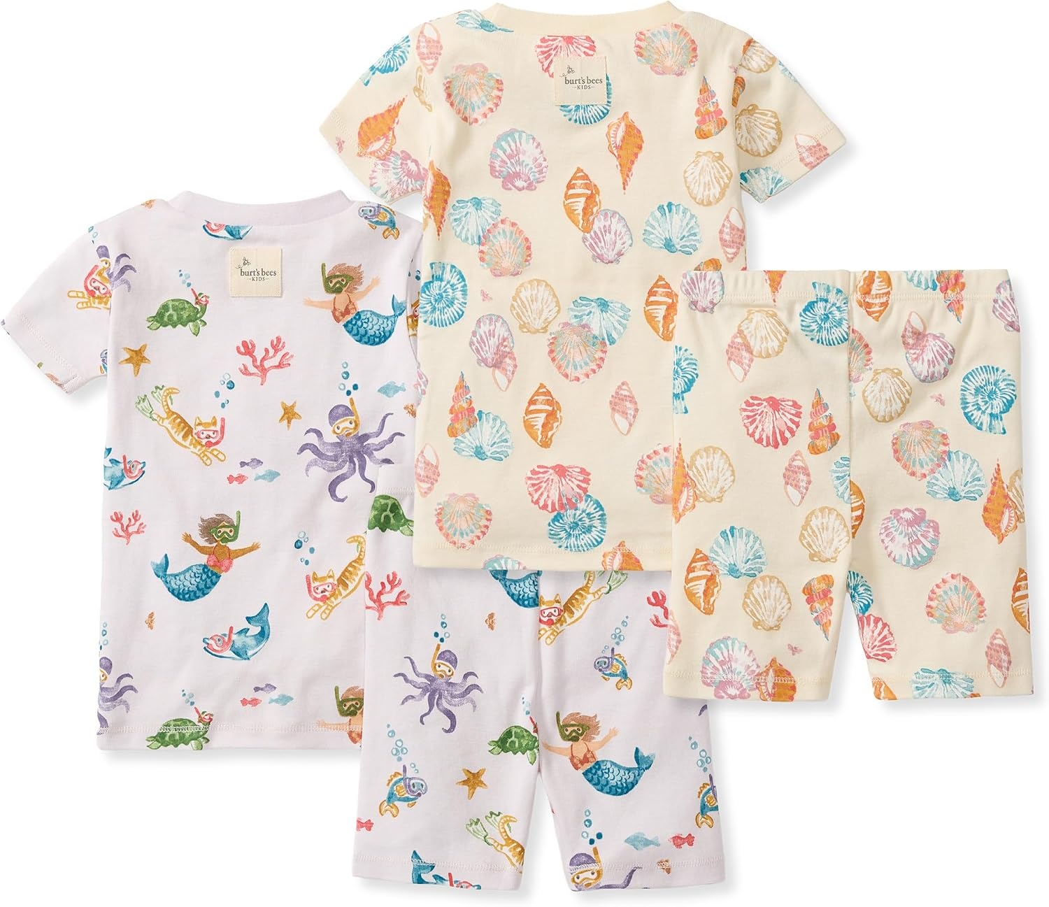 image:imageBurts Bees Baby Unisex Cotton Pajamas 2Piece Short Sleeve Tee amp ShortsSnorkeling Friends Beachcomber